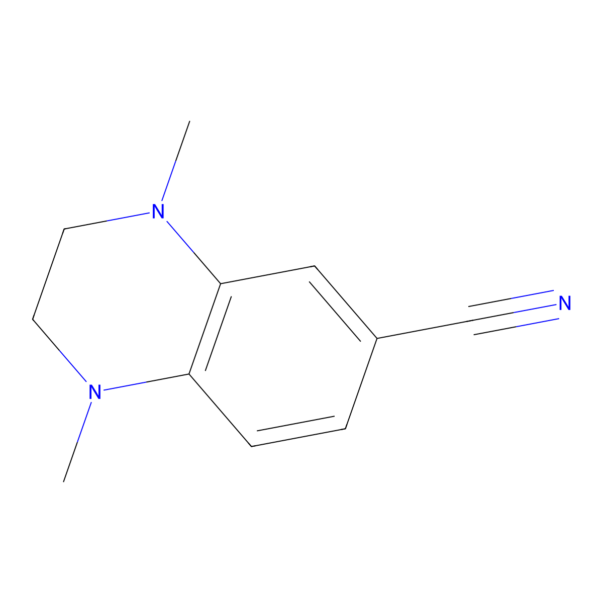 1,4-Dimethyl-1,2,3,4-tetrahydroquinoxaline-6-carbonitrile molecular structure, CAS 857283-87-5