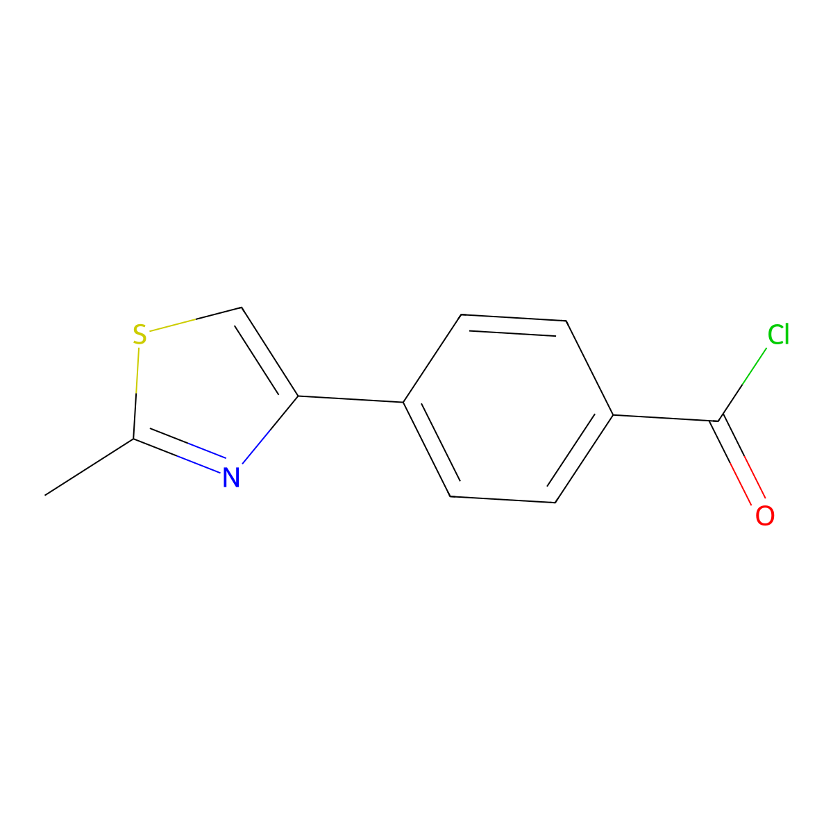 4-(2-Methyl-1,3-thiazol-4-yl)benzoyl chloride molecular structure, CAS 857283-93-3