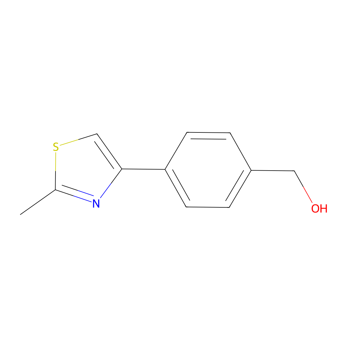 [4-(2-Methyl-1,3-thiazol-4-yl)phenyl]methanol molecular structure, CAS 857283-96-6