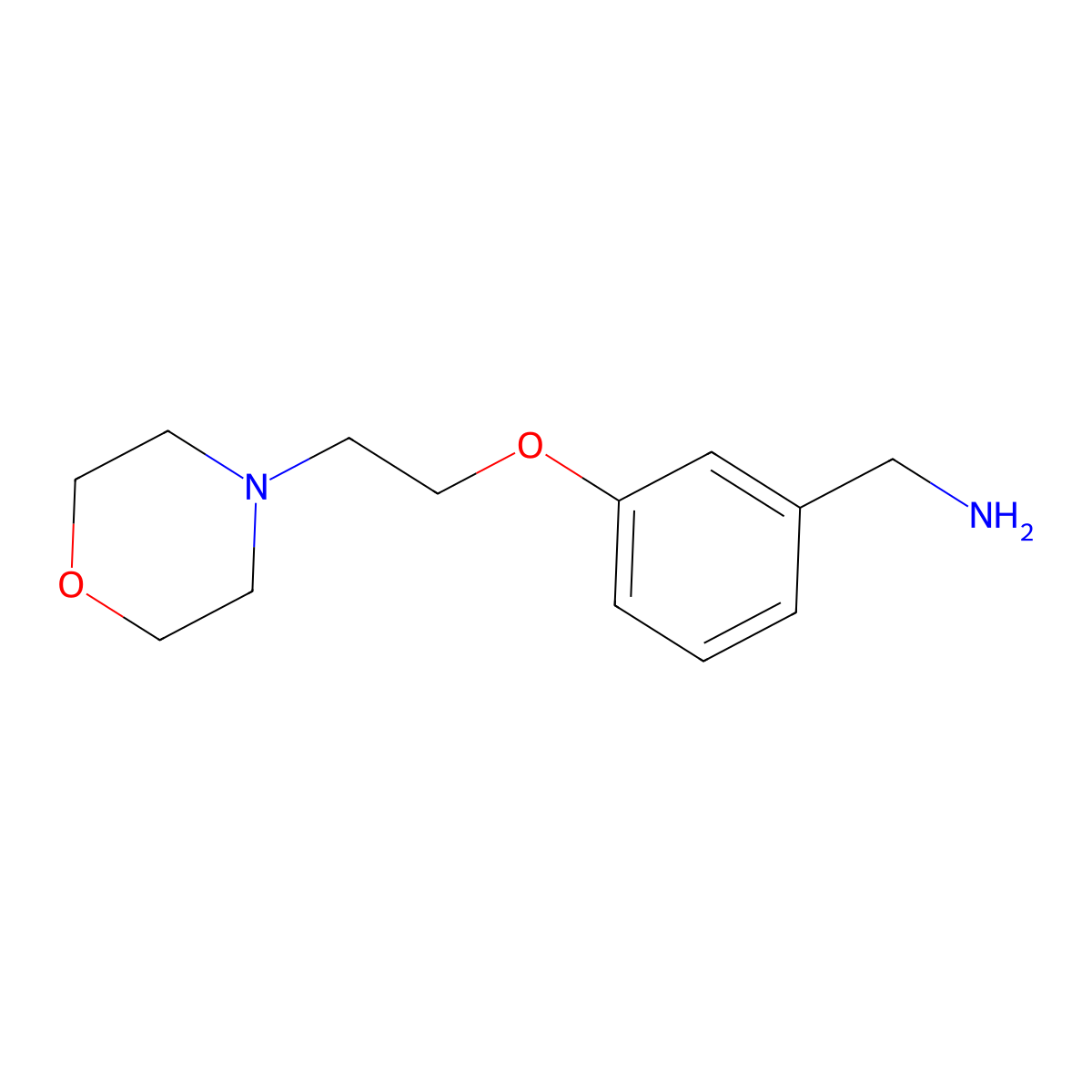 [3-(2-Morpholinoethoxy)phenyl]methylamine molecular structure, CAS 857284-08-3