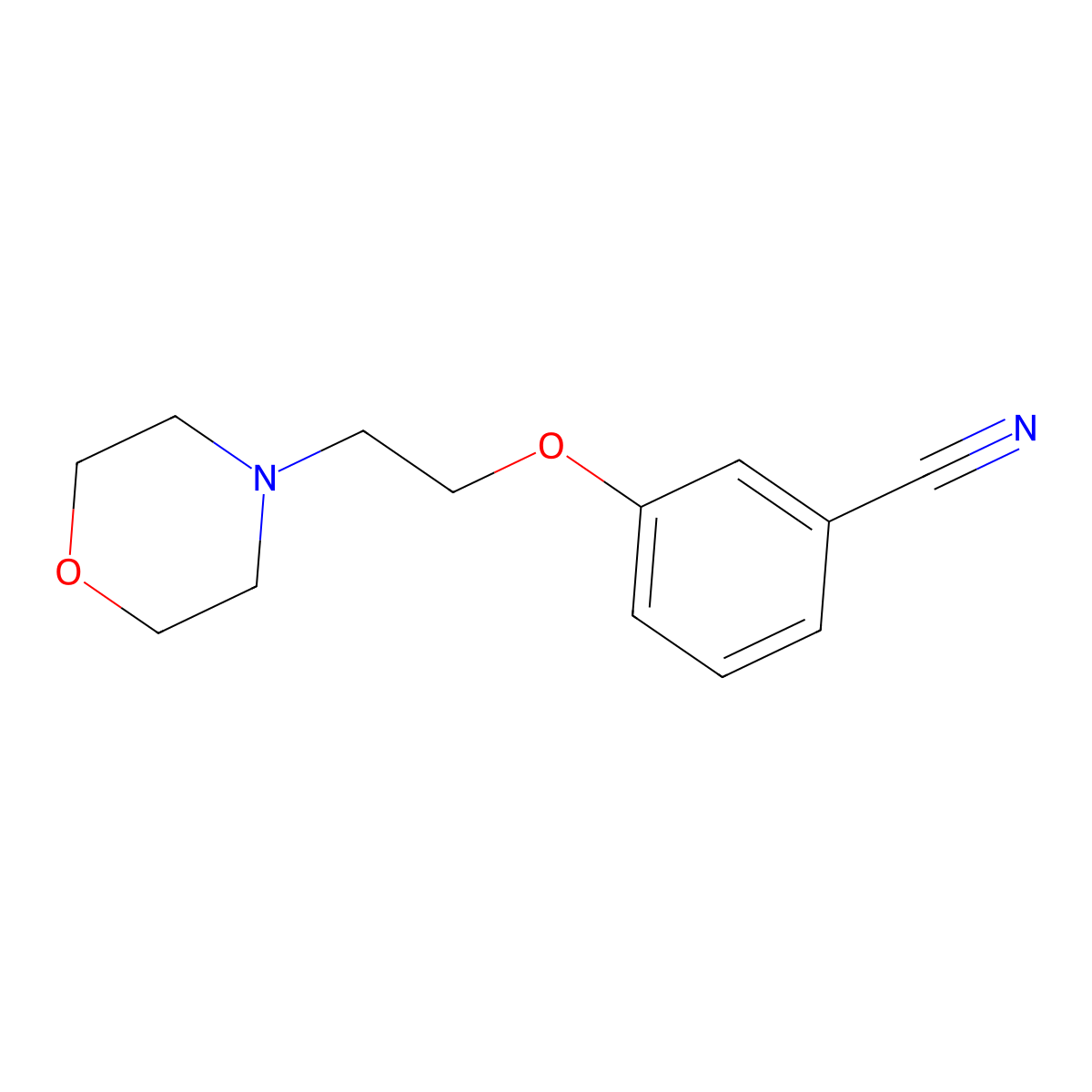 3-(2-Morpholin-4-ylethoxy)benzonitrile molecular structure, CAS 857284-09-4