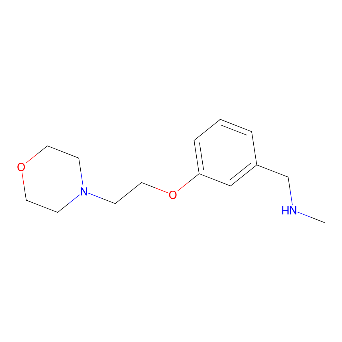 N-Methyl-N-[3-(2-morpholin-4-ylethoxy)benzyl]amine molecular structure, CAS 857284-10-7