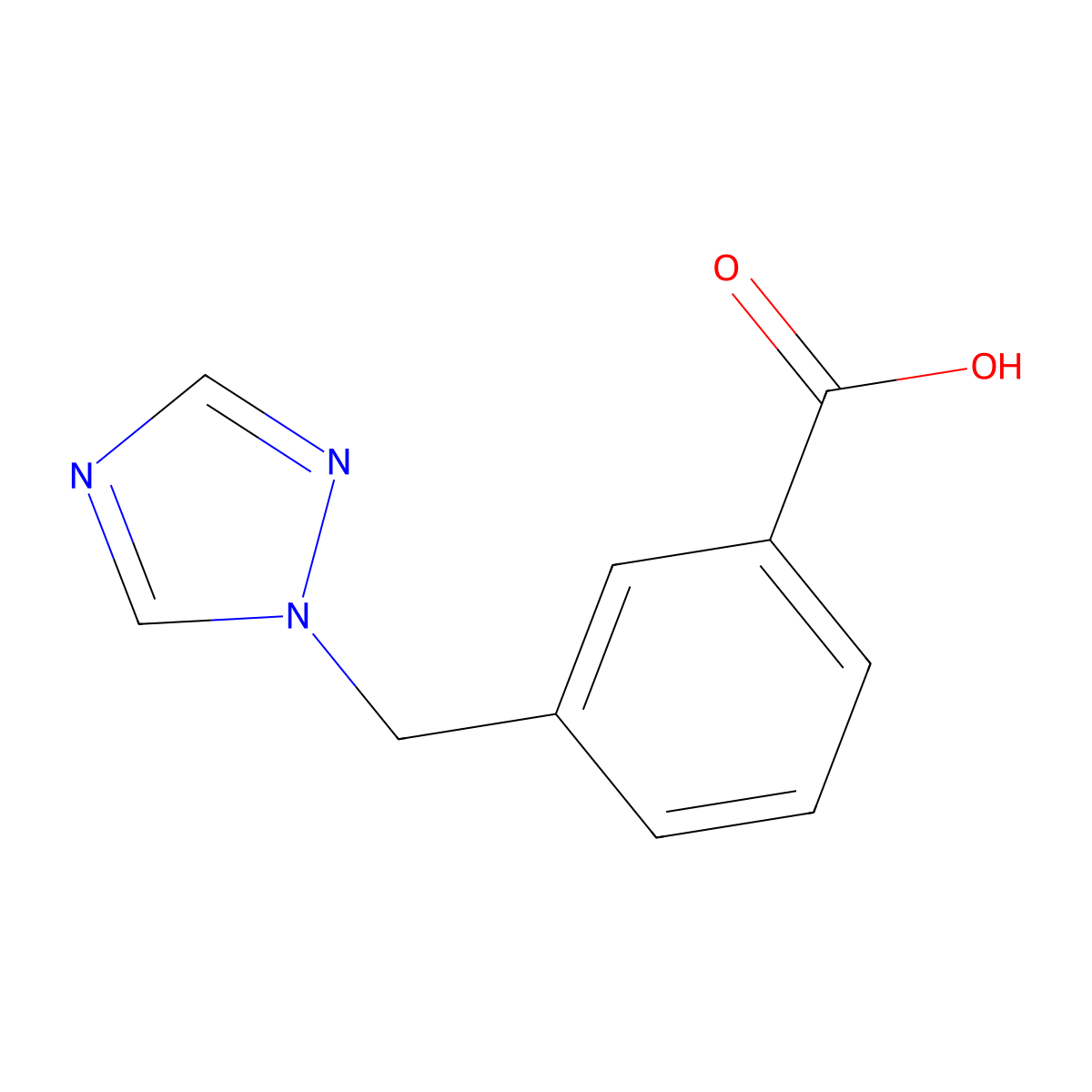 3-(1H-1,2,4-triazol-1-ylmethyl)benzoic acid molecular structure, CAS 857284-23-2