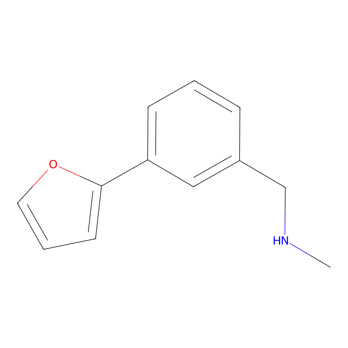 N-[3-(2-Furyl)benzyl]-N-methylamine molecular structure, CAS 857284-27-6