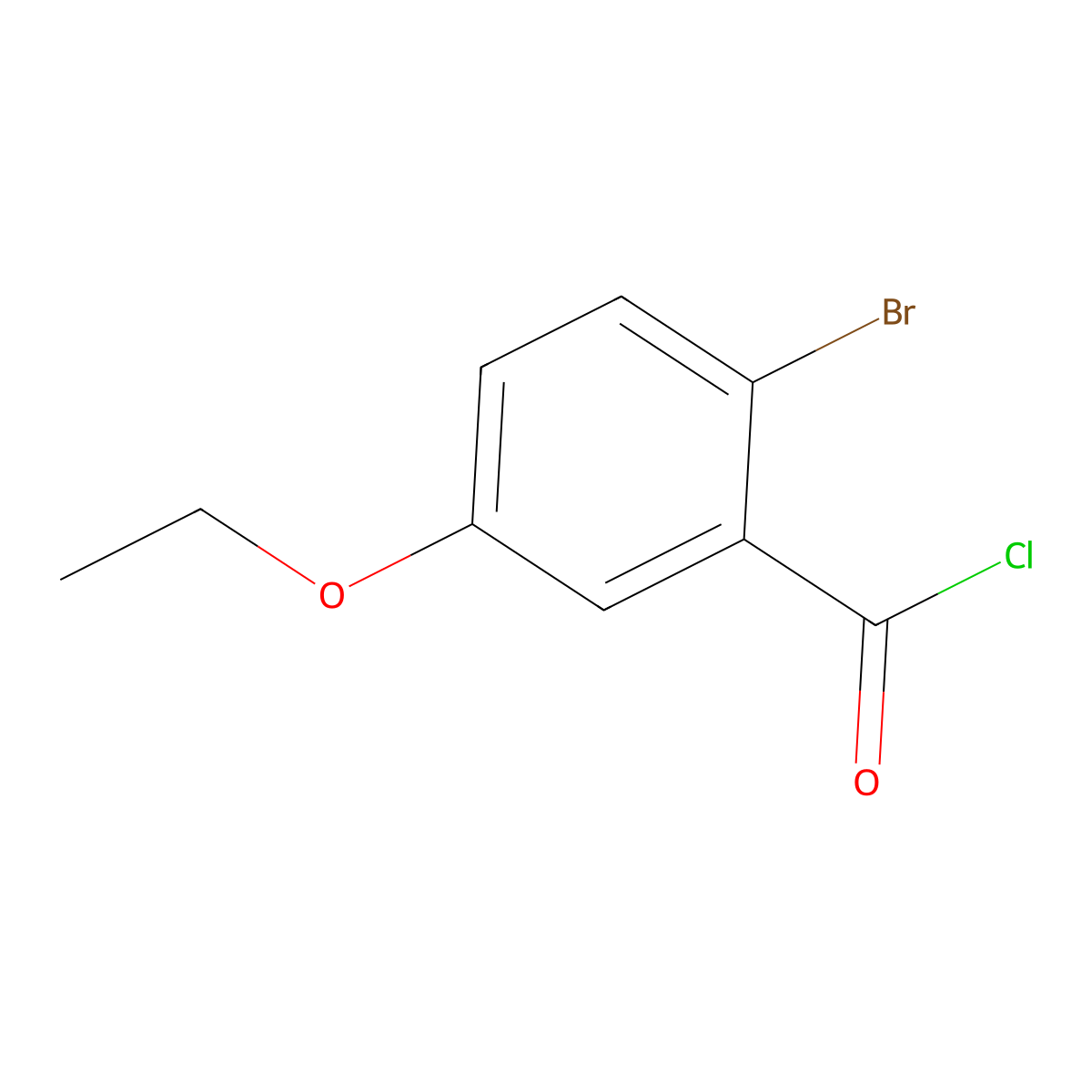 2-Bromo-5-ethoxybenzoyl chloride molecular structure, CAS 857285-21-3