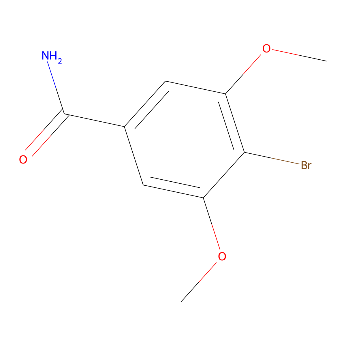 4-Bromo-3,5-dimethoxybenzamide molecular structure, CAS 857285-30-4