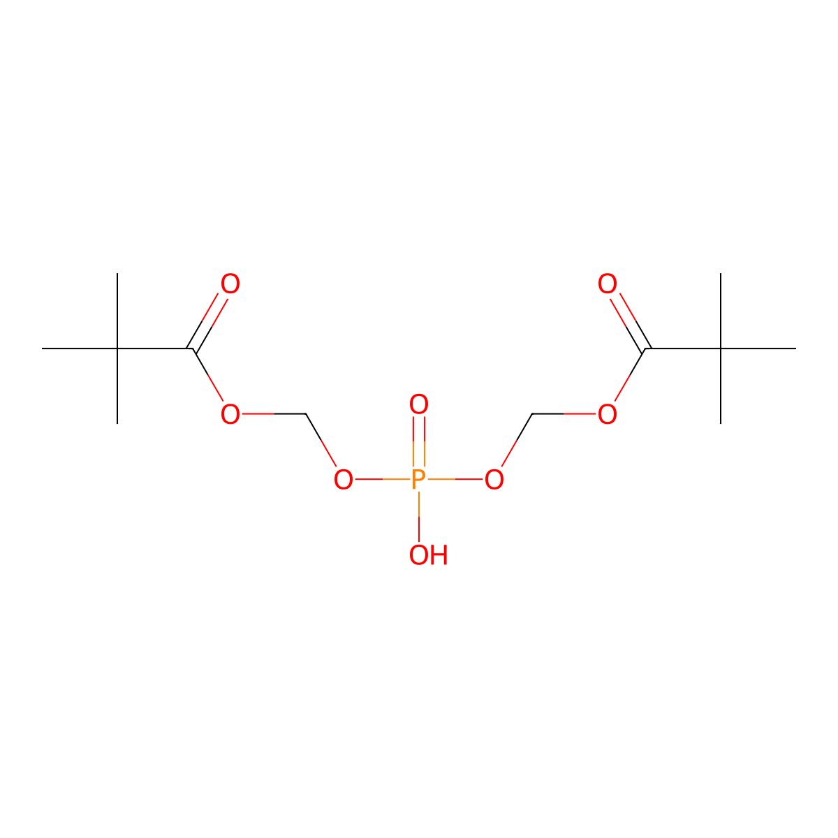 ((Hydroxyphosphoryl)bis(oxy))bis(methylene) bis(2,2-dimethylpropanoate) molecular structure, CAS 85729-16-4
