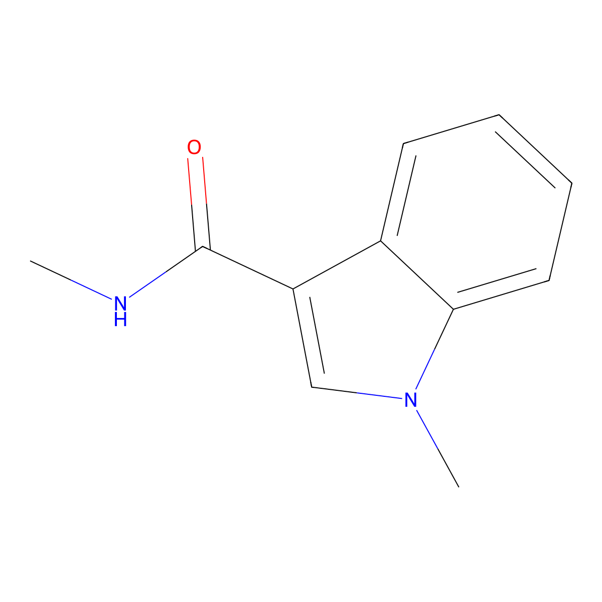 N,1-dimethyl-1H-indole-3-carboxamide molecular structure, CAS 85729-22-2