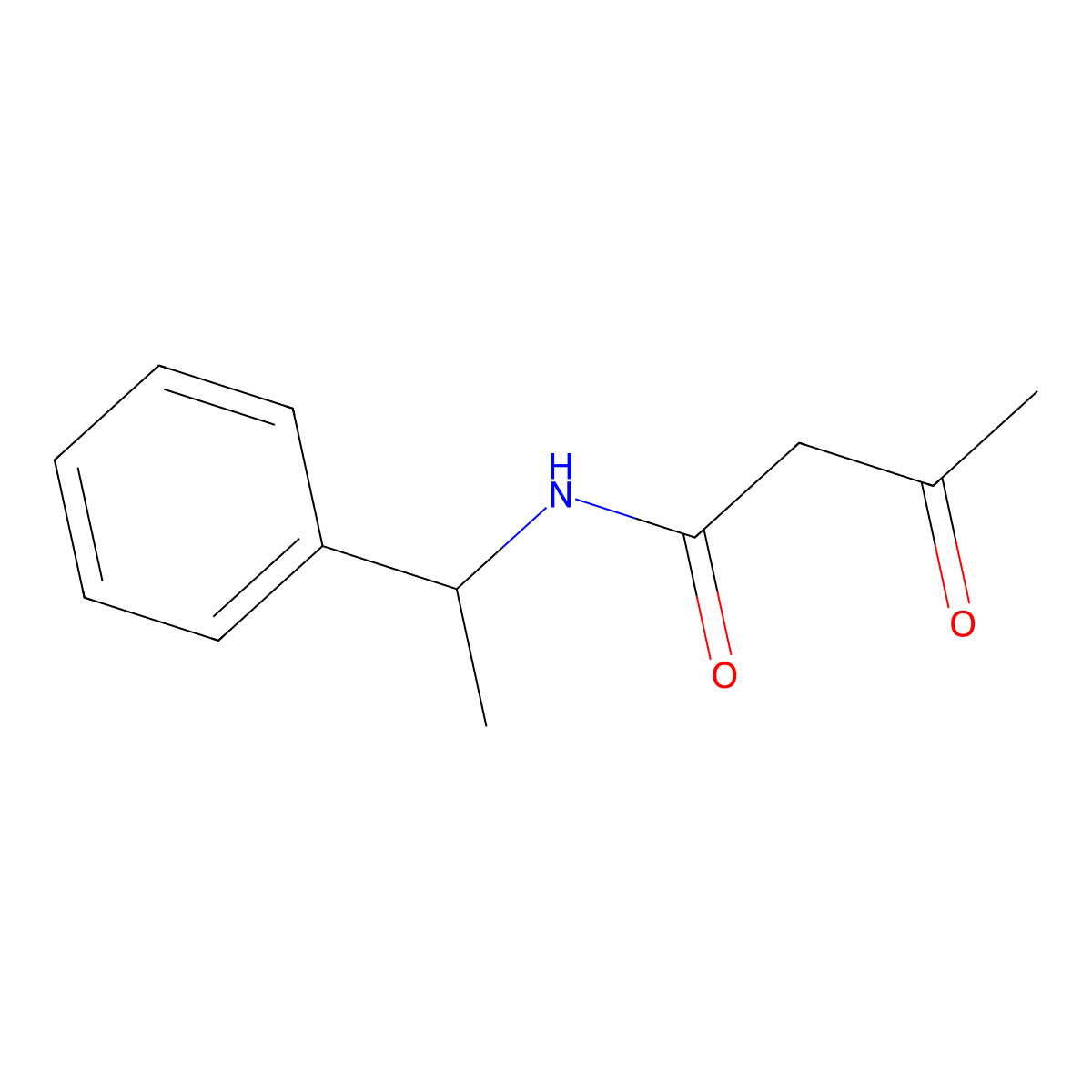 3-Oxo-N-(1-phenylethyl)butanamide molecular structure, CAS 85729-63-1