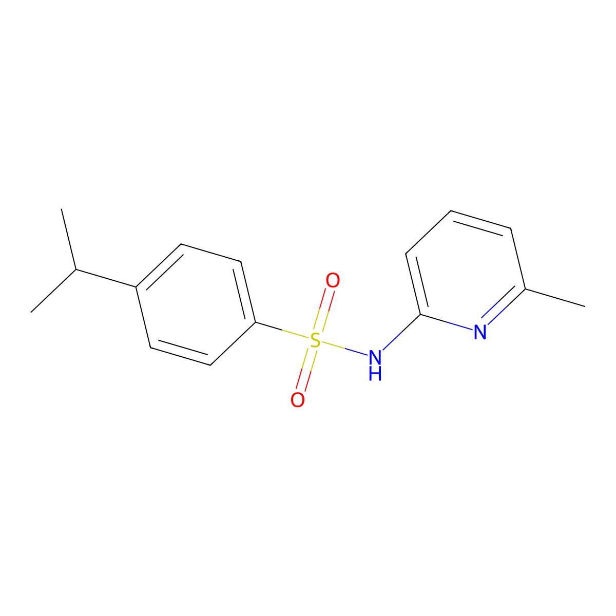 4-isopropyl-N-(6-methyl-2-pyridinyl)benzenesulfonamide molecular structure, CAS 857290-13-2