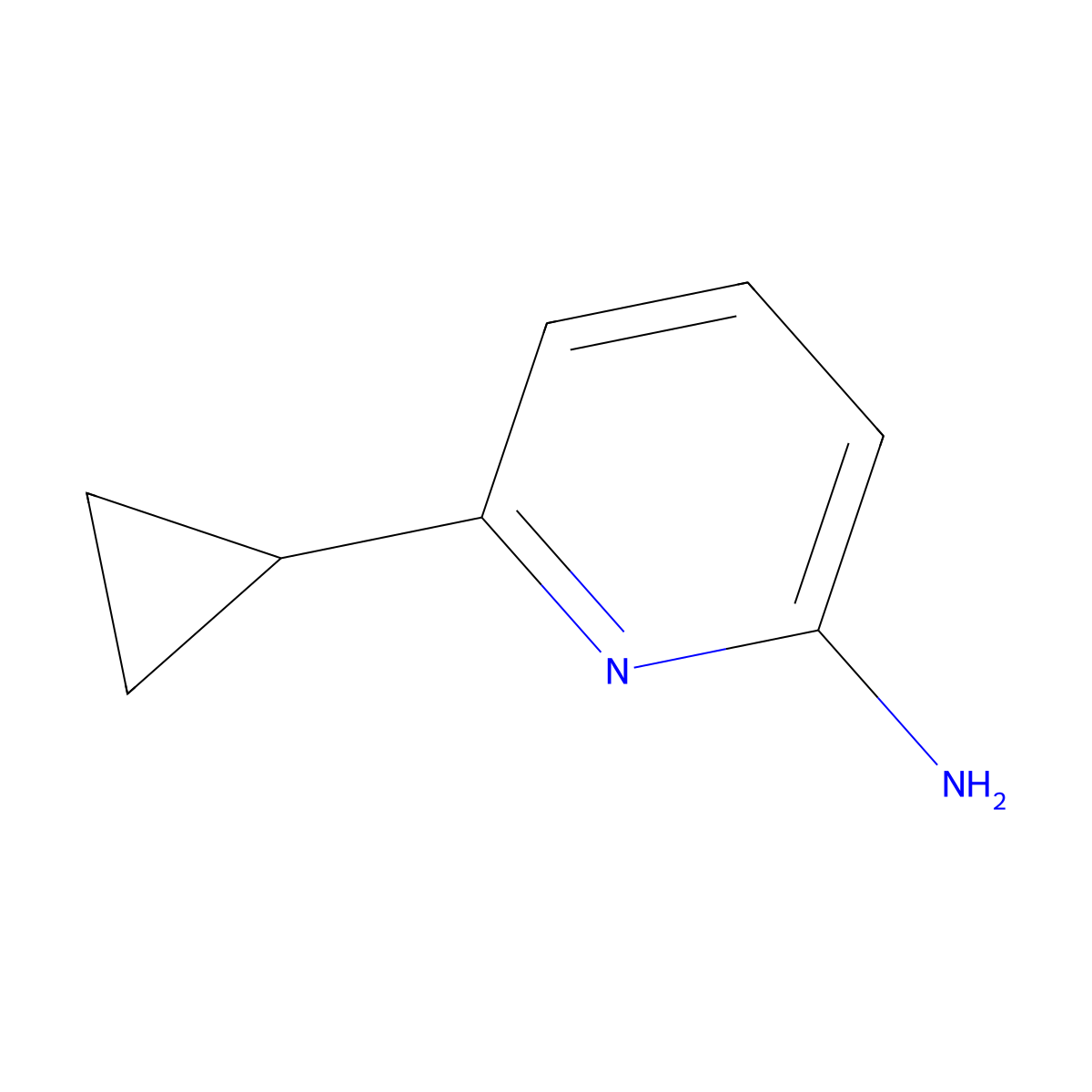 6-Cyclopropylpyridin-2-amine molecular structure, CAS 857292-66-1