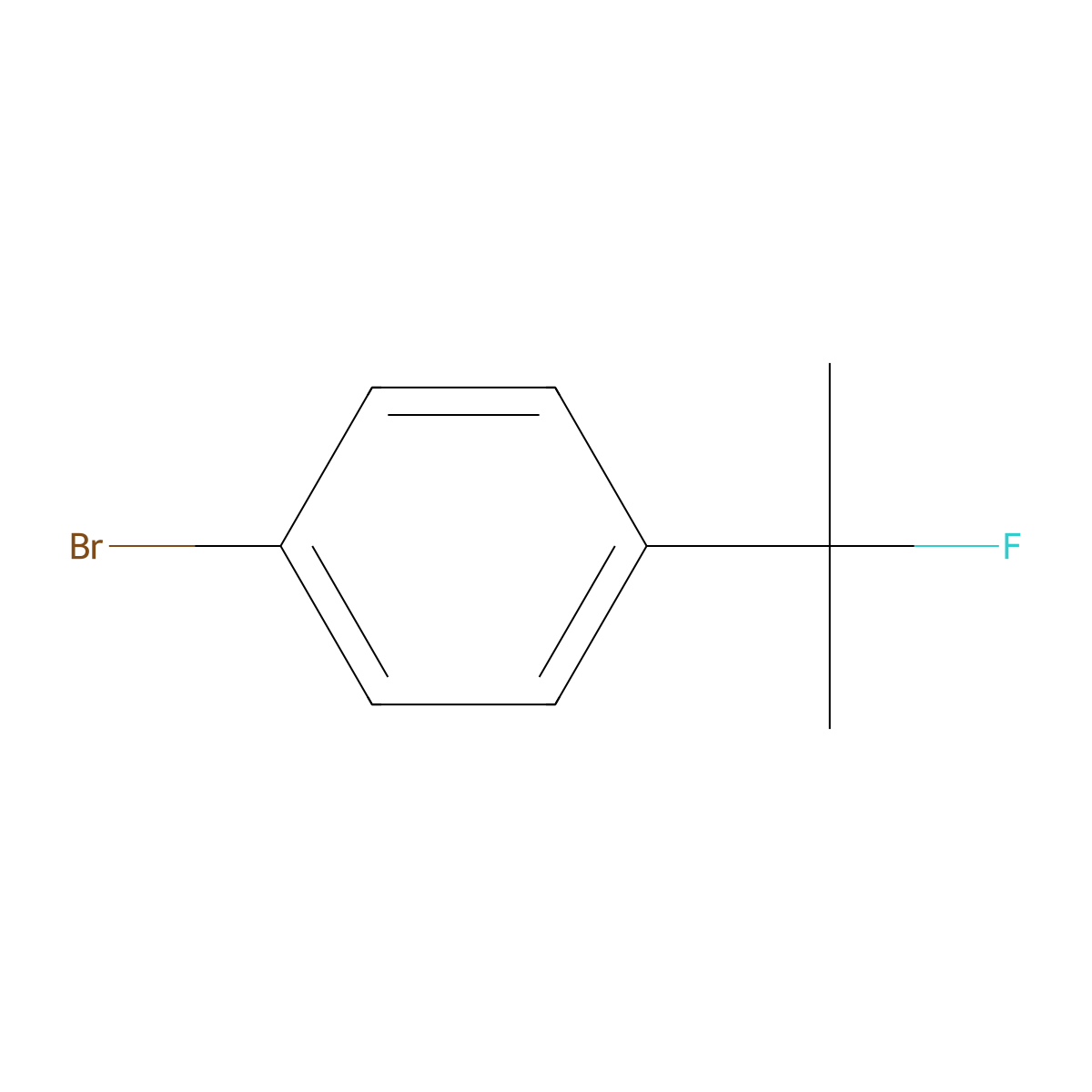 1-Bromo-4-(2-fluoropropan-2-yl)benzene molecular structure, CAS 857293-81-3