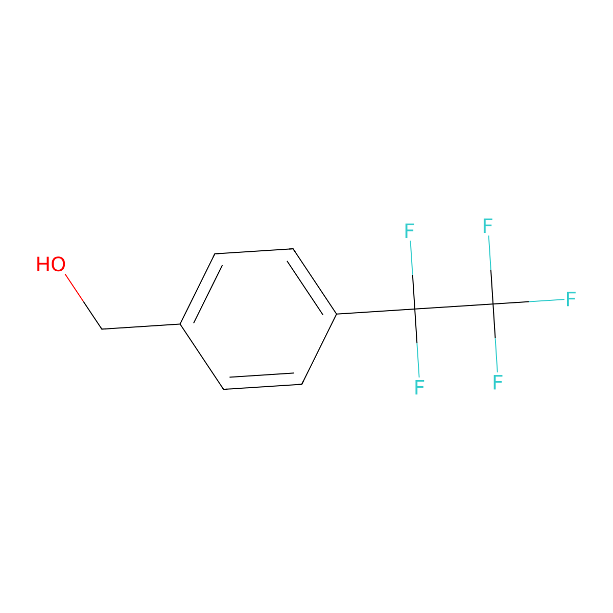 (4-(Pentafluoroethyl)phenyl)methanol molecular structure, CAS 857297-30-4