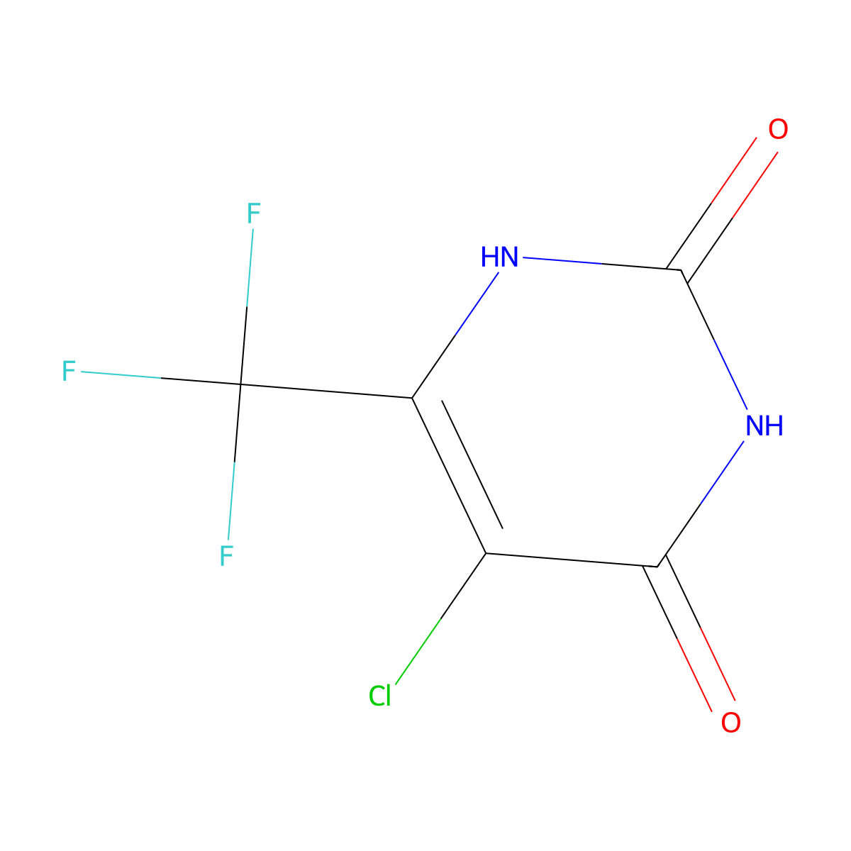 5-Chloro-6-(trifluoromethyl)-2,4(1H,3H)-Pyrimidinedione molecular structure, CAS 85730-40-1