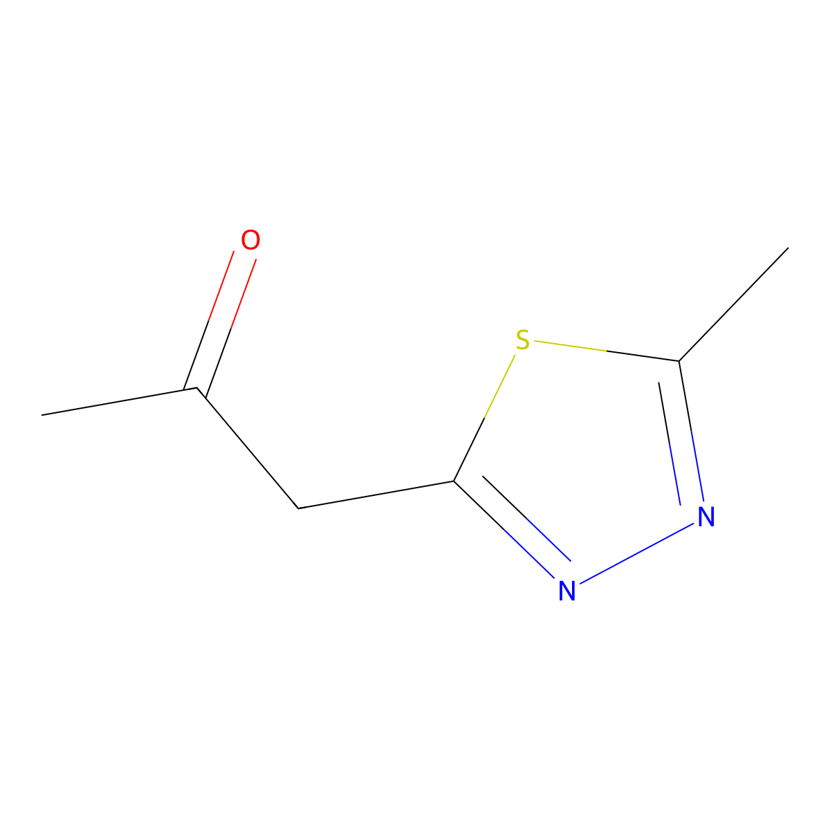 1-(5-Methyl-1,3,4-thiadiazol-2-yl)propan-2-one molecular structure, CAS 85730-44-5