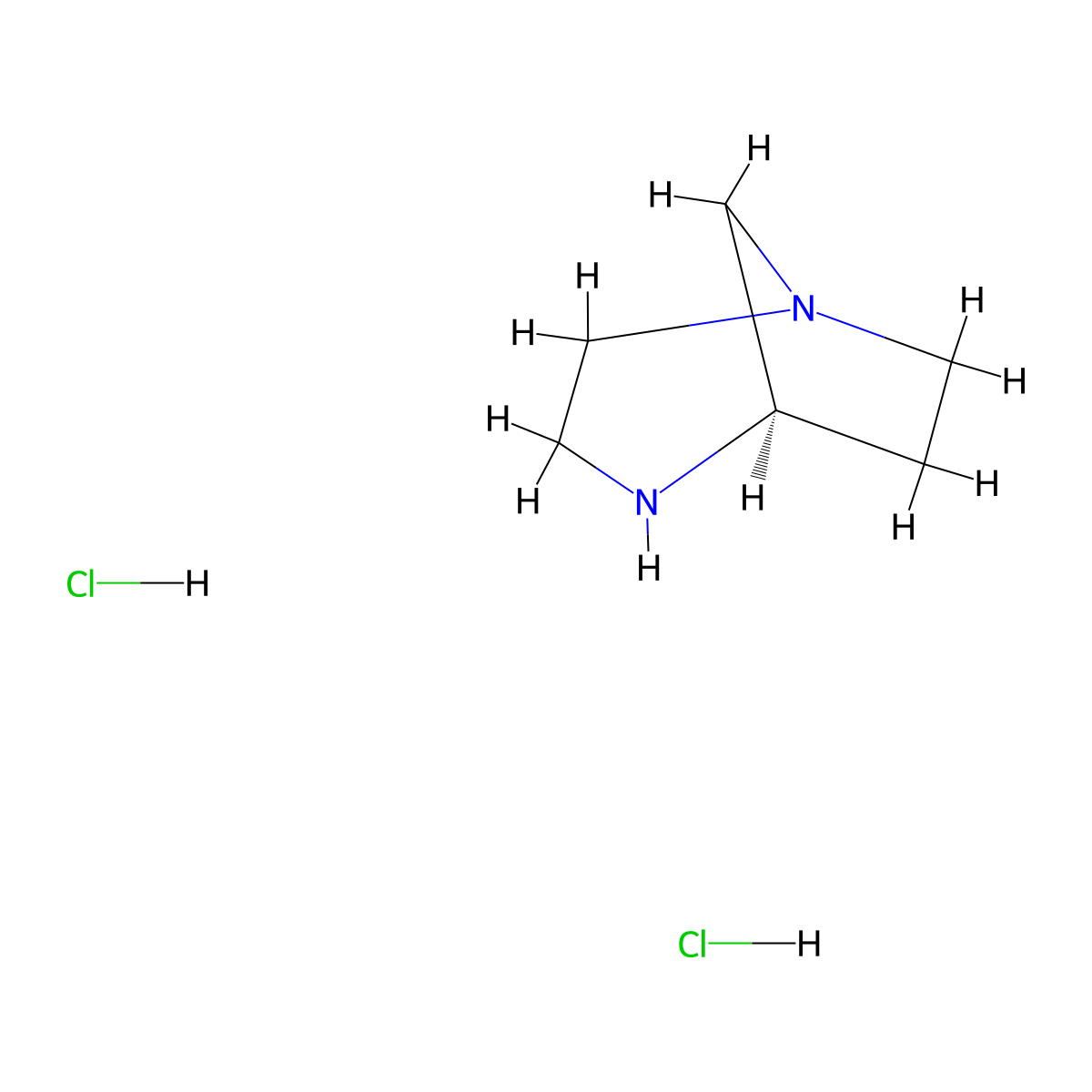 (R)-1,4-Diazabicyclo[3.2.1]octane dihydrochloride molecular structure, CAS 857334-81-7
