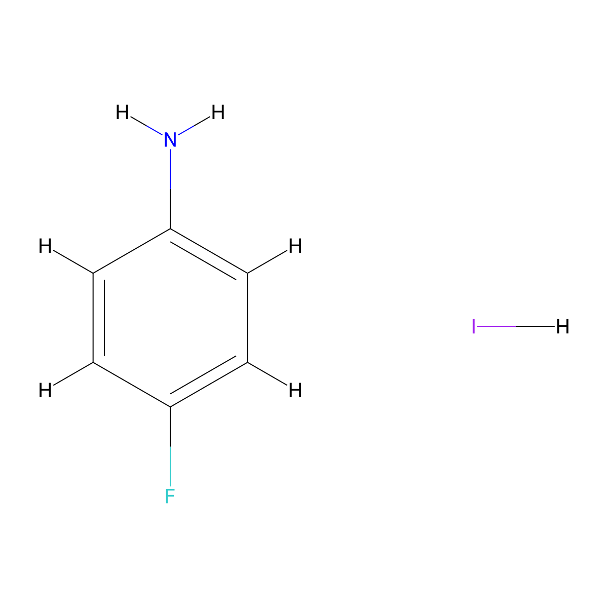 4-Fluoroaniline Hydroiodide molecular structure, CAS 85734-19-6