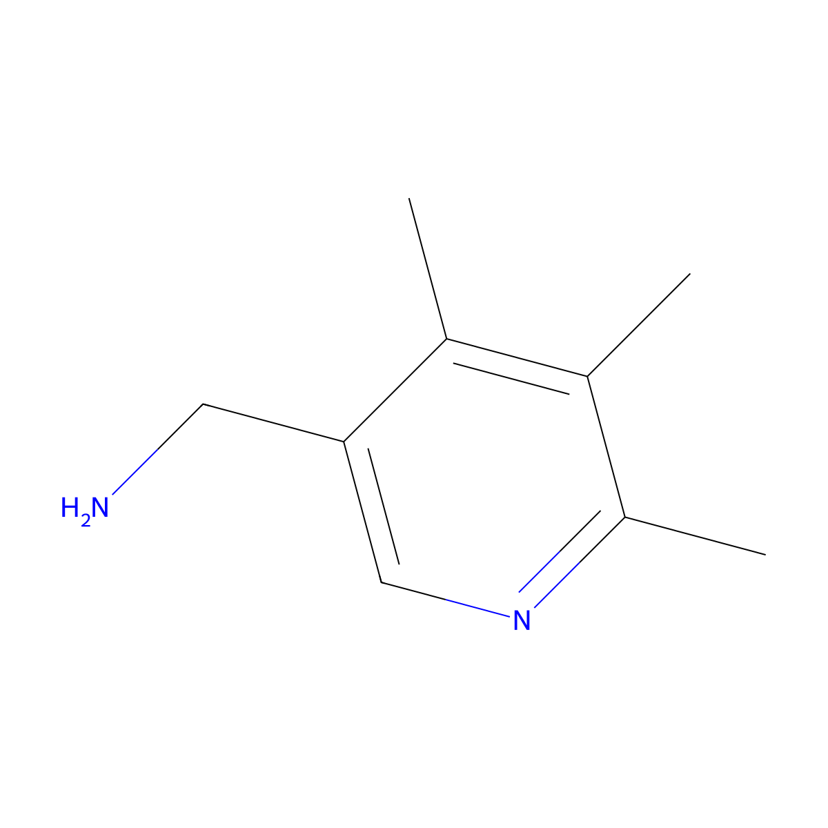 1-(4,5,6-Trimethylpyridin-3-yl)methanamine molecular structure, CAS 857345-80-3