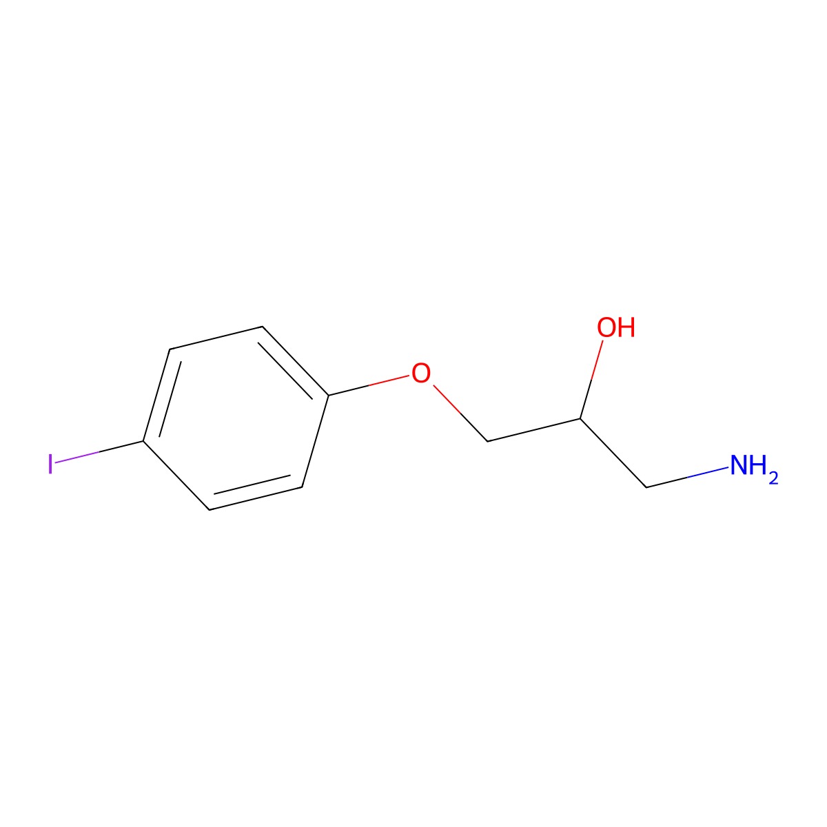 1-Amino-3-(4-iodophenoxy)propan-2-ol molecular structure, CAS 857347-04-7