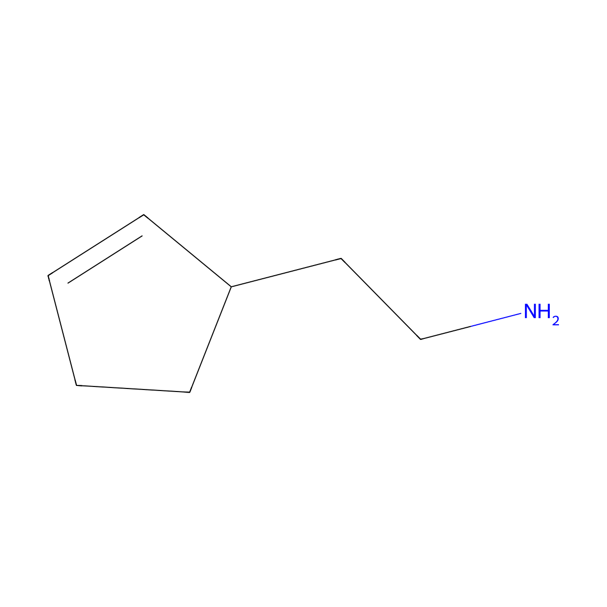 2-(Cyclopent-2-en-1-yl)ethan-1-amine molecular structure, CAS 857353-42-5