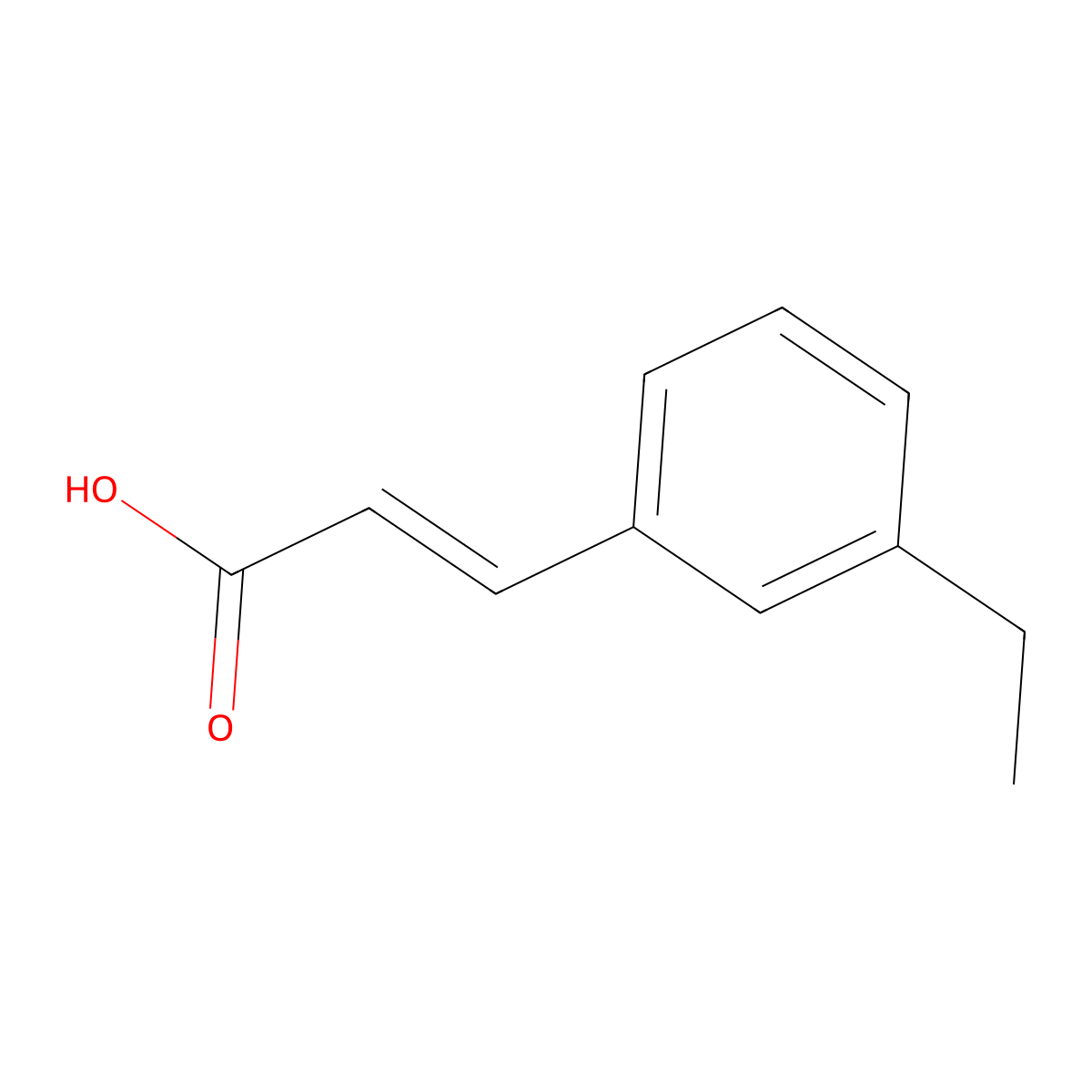 3-(3-Ethylphenyl)prop-2-enoic acid molecular structure, CAS 857368-02-6
