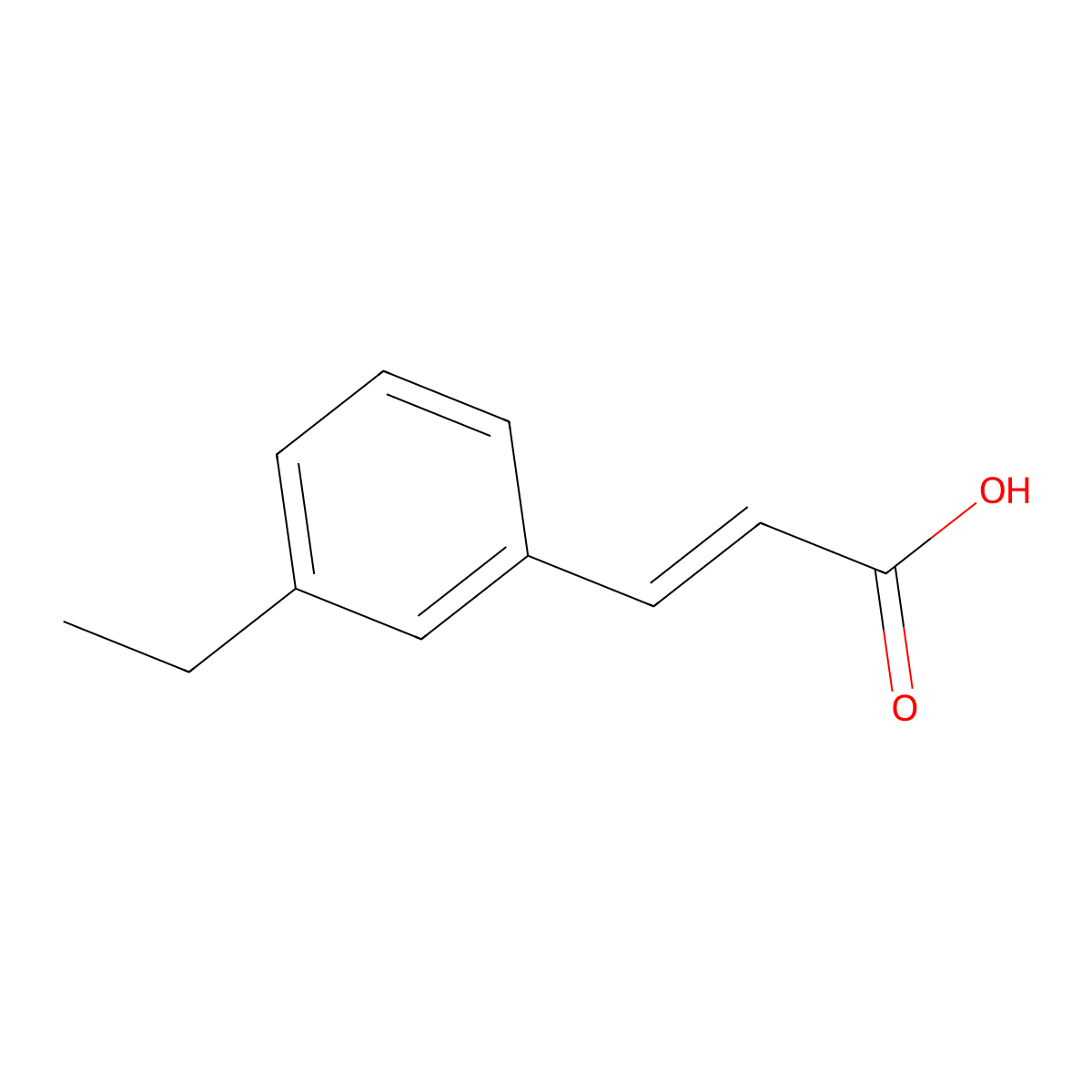 3-(3-Ethylphenyl)prop-2-enoic acid molecular structure, CAS 857368-02-6