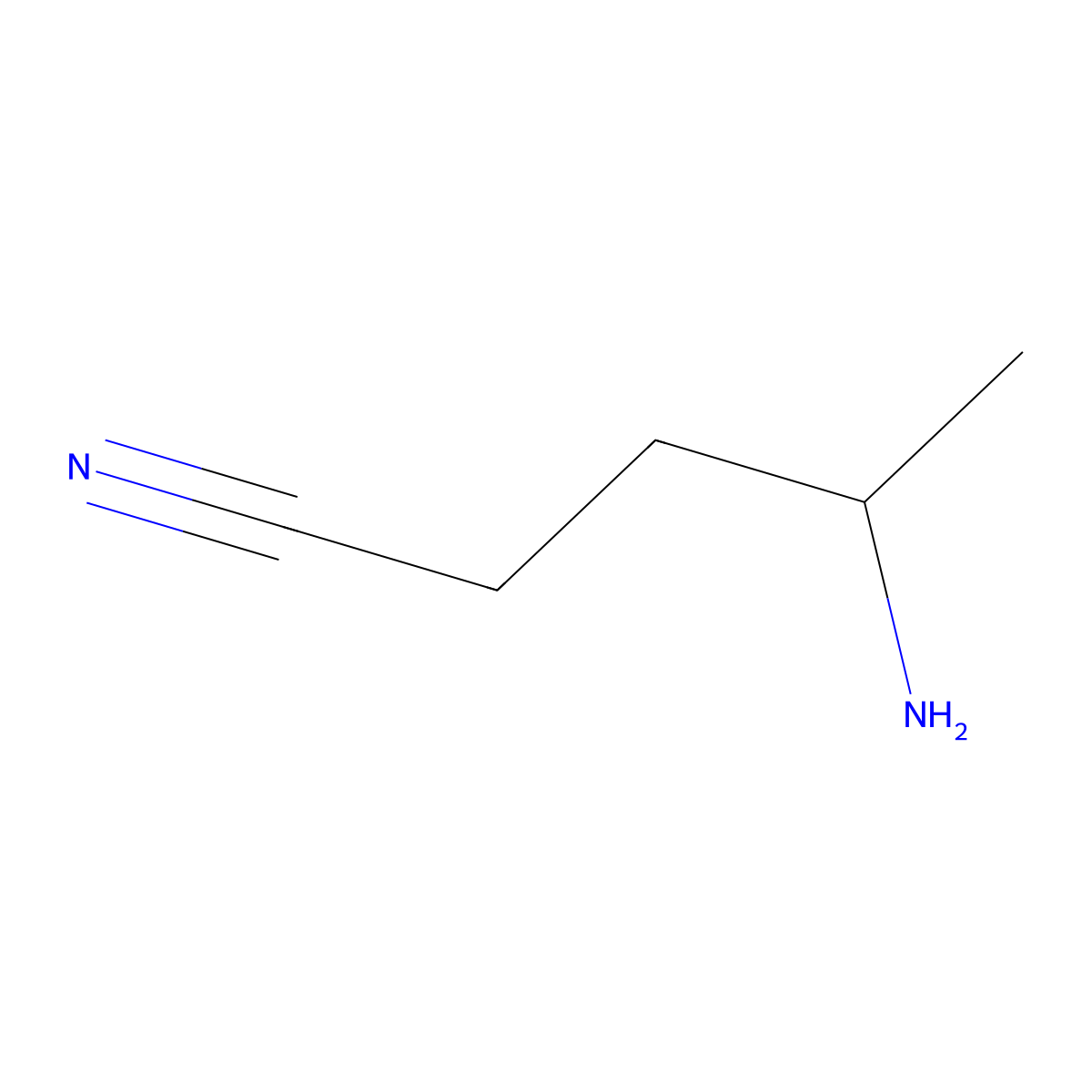 4-Aminopentanenitrile molecular structure, CAS 857373-03-6