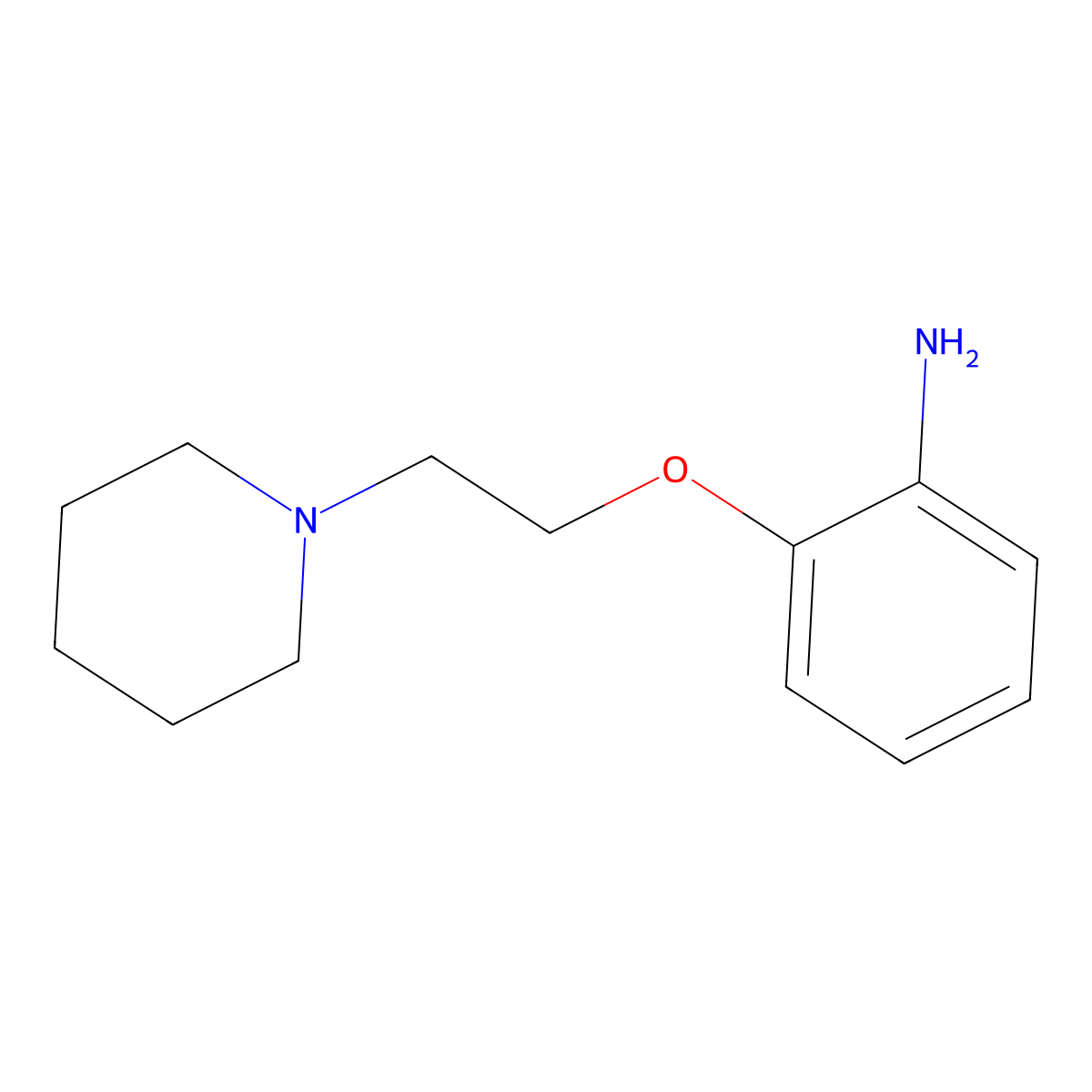 2-(2-Piperidin-1-yl-ethoxy)-phenylamine molecular structure, CAS 857373-29-6