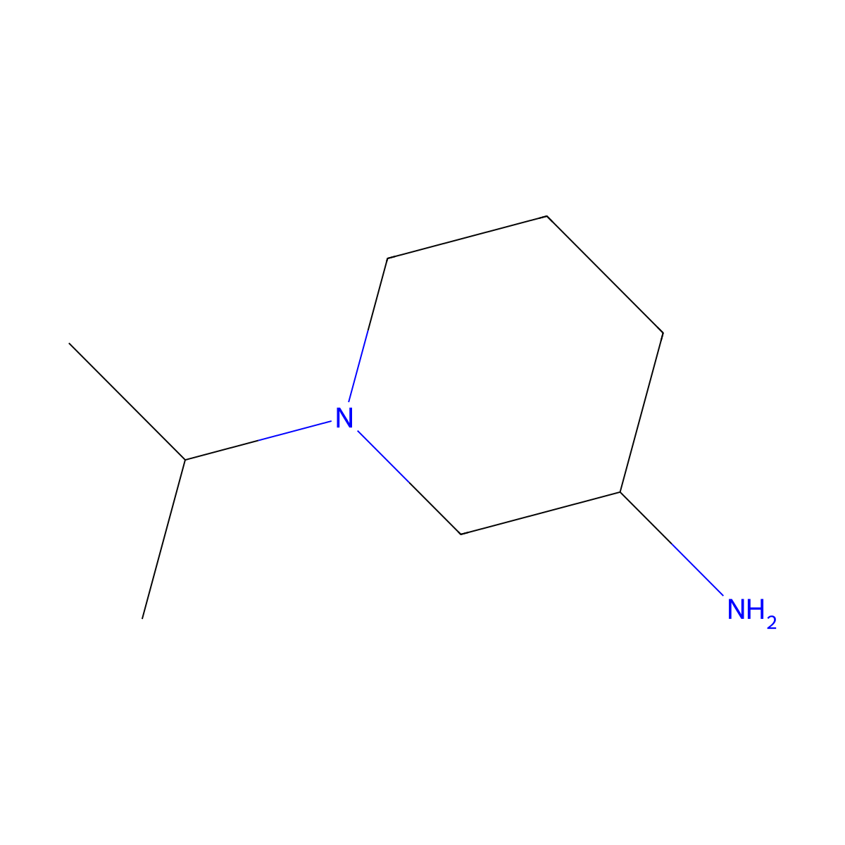 1-Isopropylpiperidin-3-amine molecular structure, CAS 857373-37-6