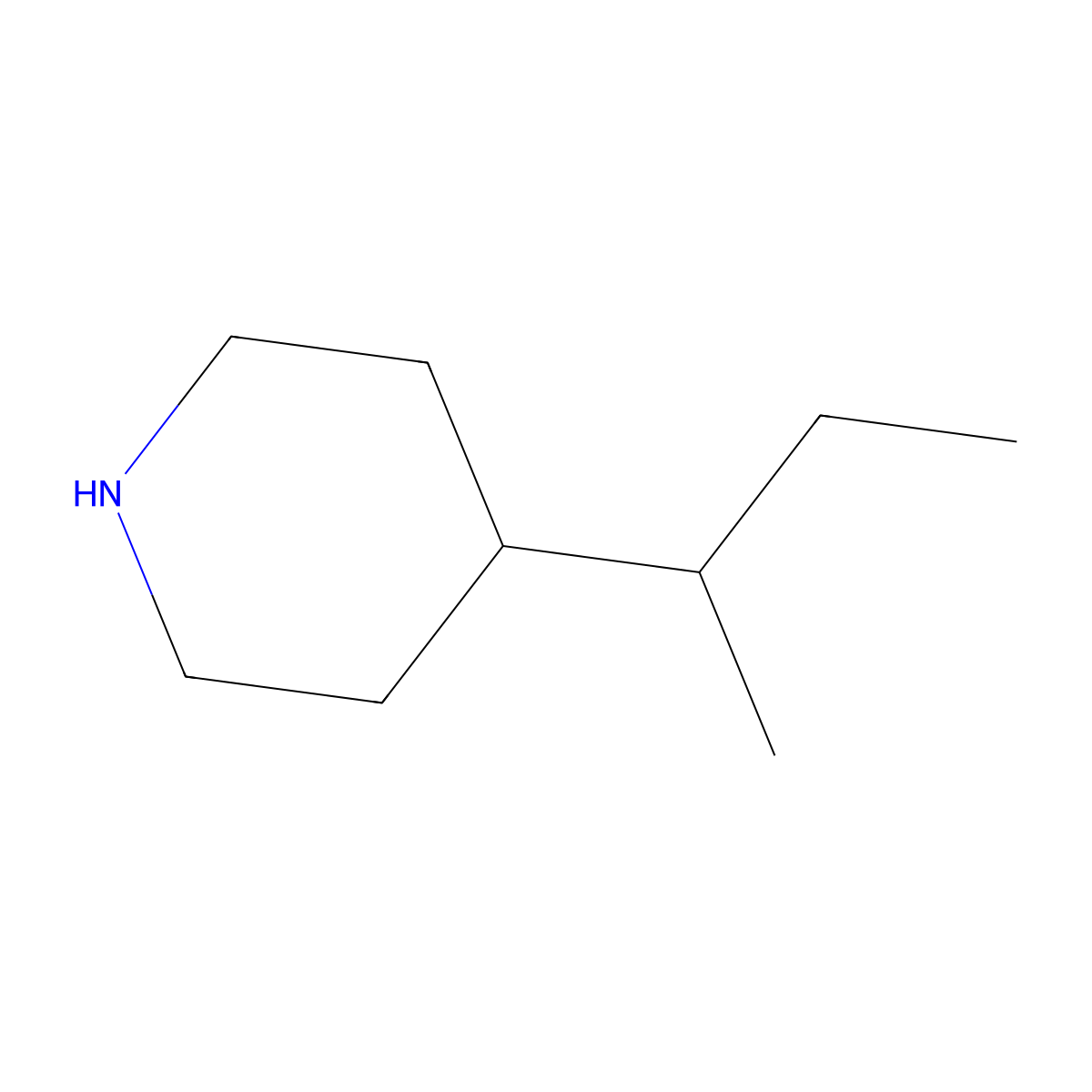4-(Butan-2-yl)piperidine molecular structure, CAS 857374-12-0