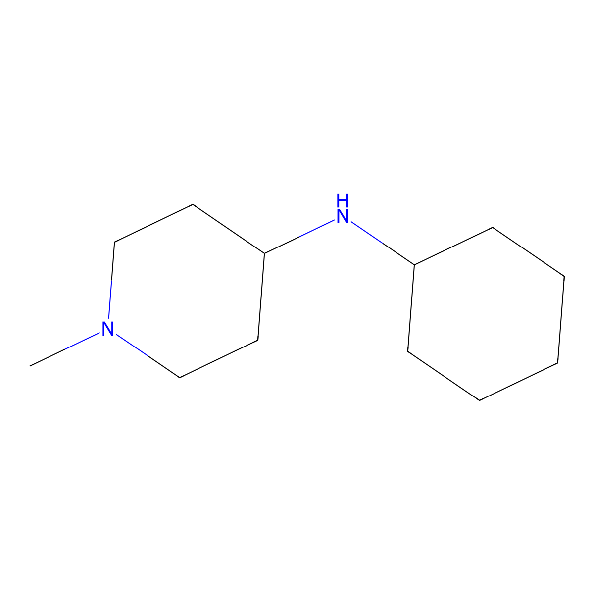 N-cyclohexyl-1-methylpiperidin-4-amine molecular structure, CAS 857377-38-9