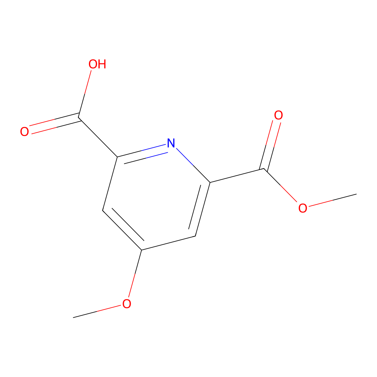4-Methoxy-6-(methoxycarbonyl)pyridine-2-carboxylic acid molecular structure, CAS 857380-05-3
