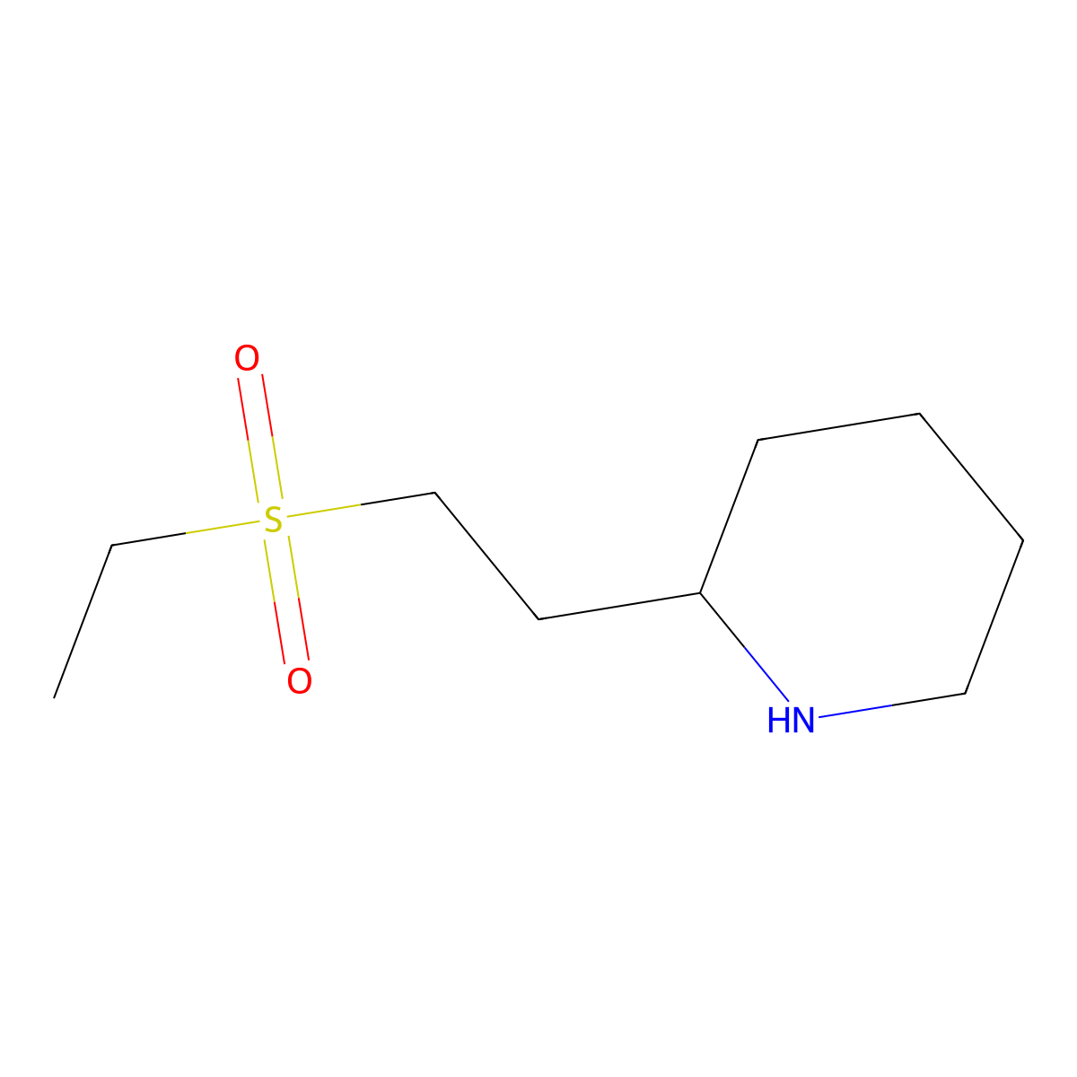 2-[2-(Ethanesulfonyl)ethyl]piperidine molecular structure, CAS 857381-77-2