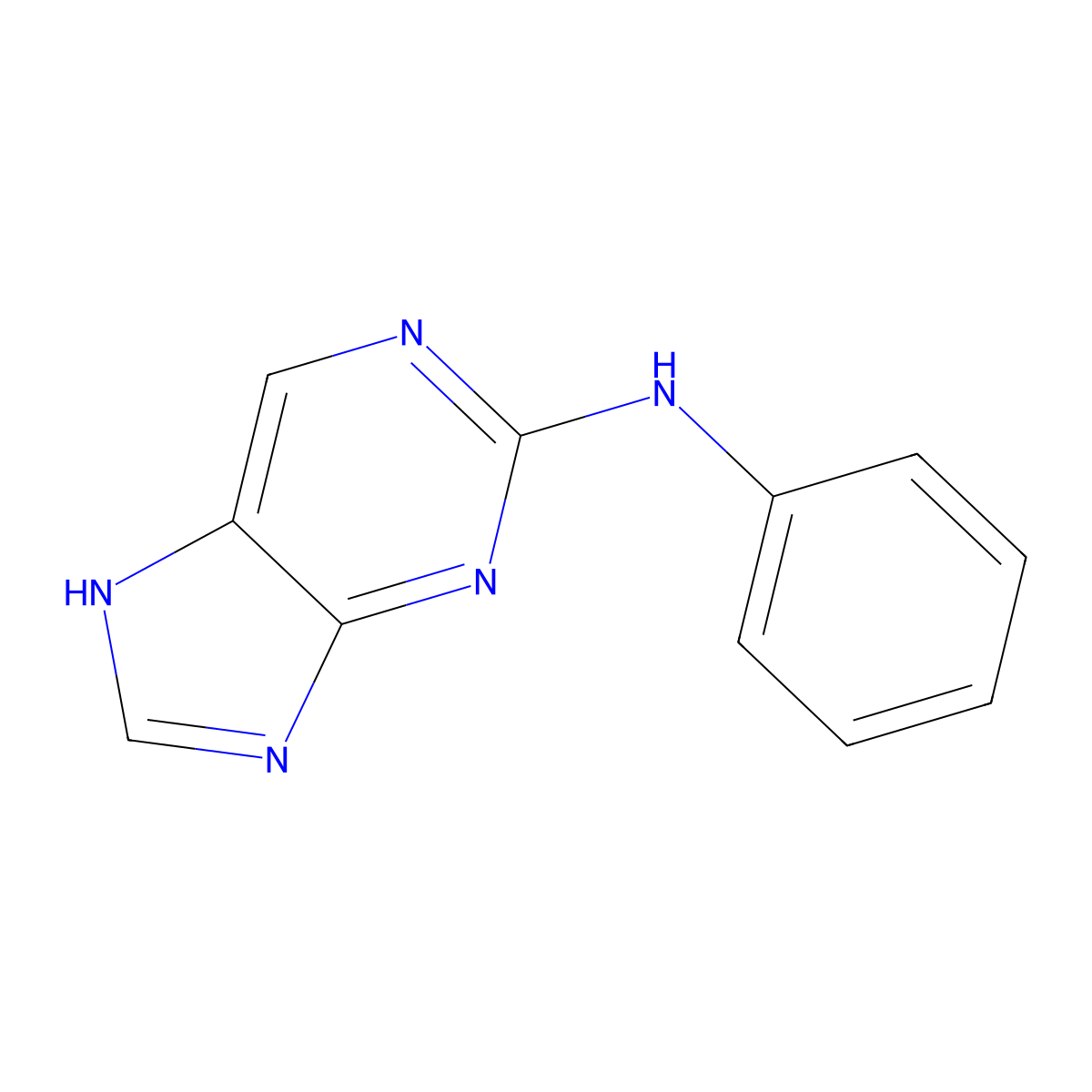 N-phenyl-9H-Purin-2-amine molecular structure, CAS 857400-36-3