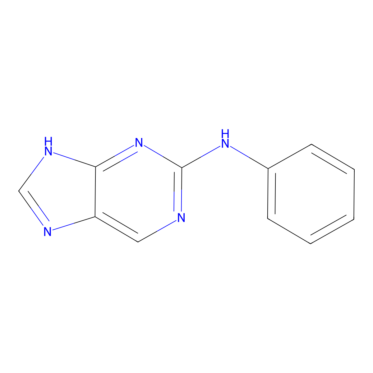 N-phenyl-9H-Purin-2-amine molecular structure, CAS 857400-36-3