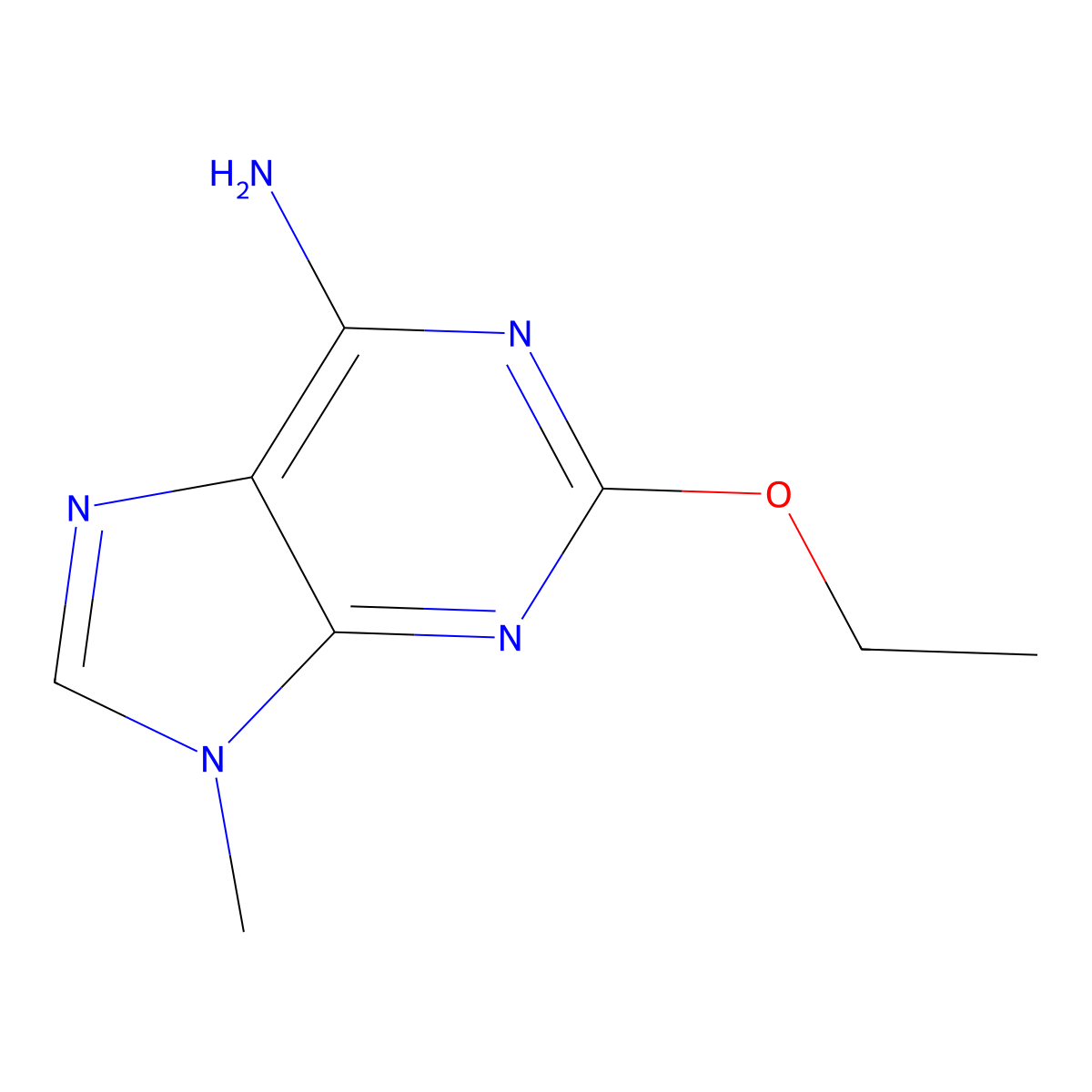 2-Ethoxy-9-methyl-9H-purin-6-amine molecular structure, CAS 857400-62-5