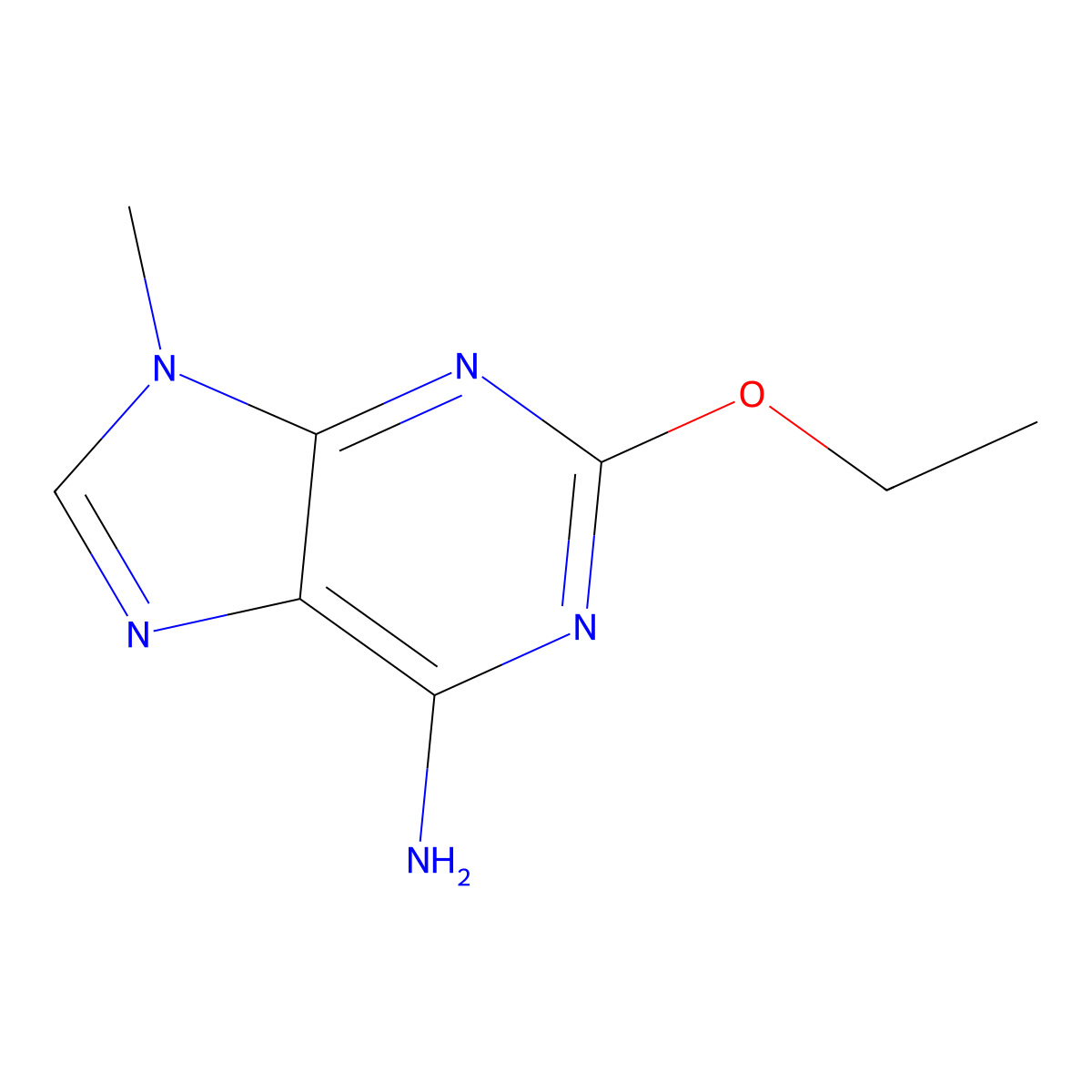 2-Ethoxy-9-methyl-9H-purin-6-amine molecular structure, CAS 857400-62-5