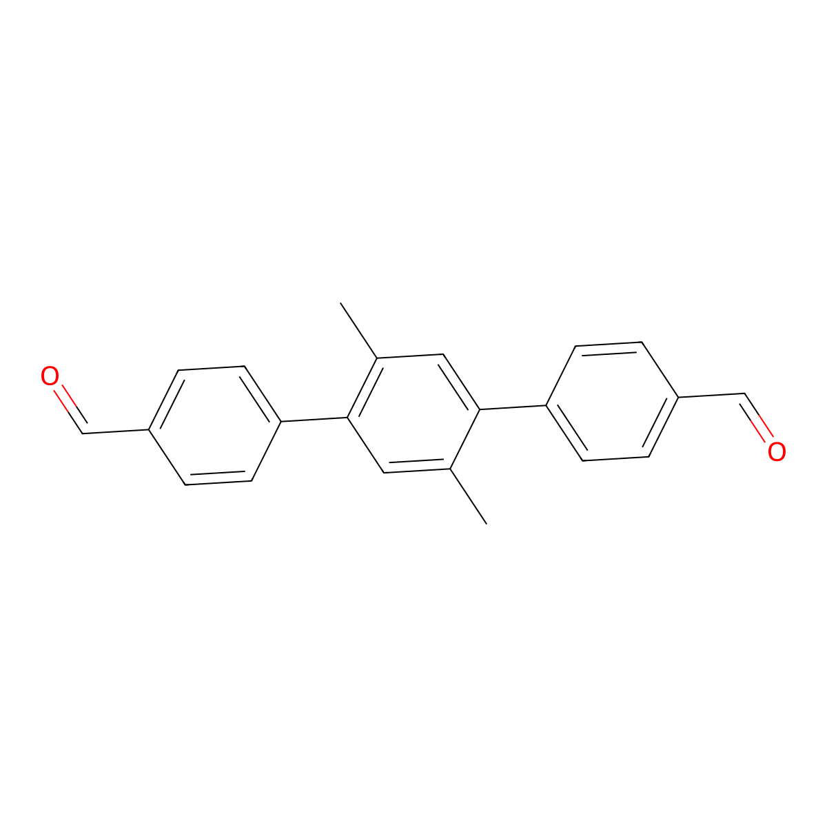 2',5'-Dimethyl-[1,1':4',1''-terphenyl]-4,4''-dicarbaldehyde molecular structure, CAS 857412-04-5