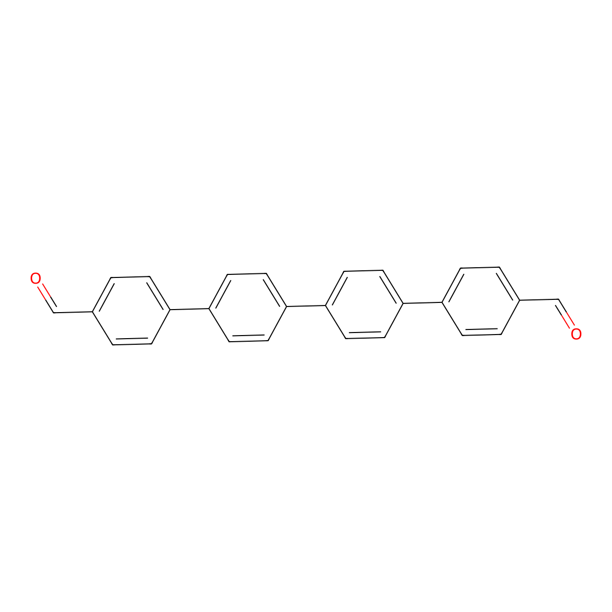 [1,1':4',1'':4'',1'''-Quaterphenyl]-4,4'''-dicarbaldehyde molecular structure, CAS 857412-06-7
