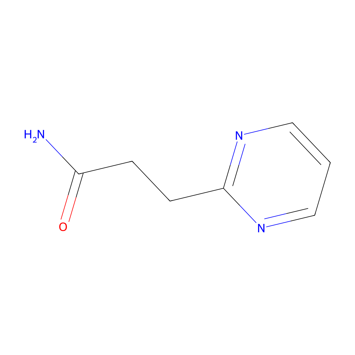 2-Pyrimidinepropanamide molecular structure, CAS 857412-35-2