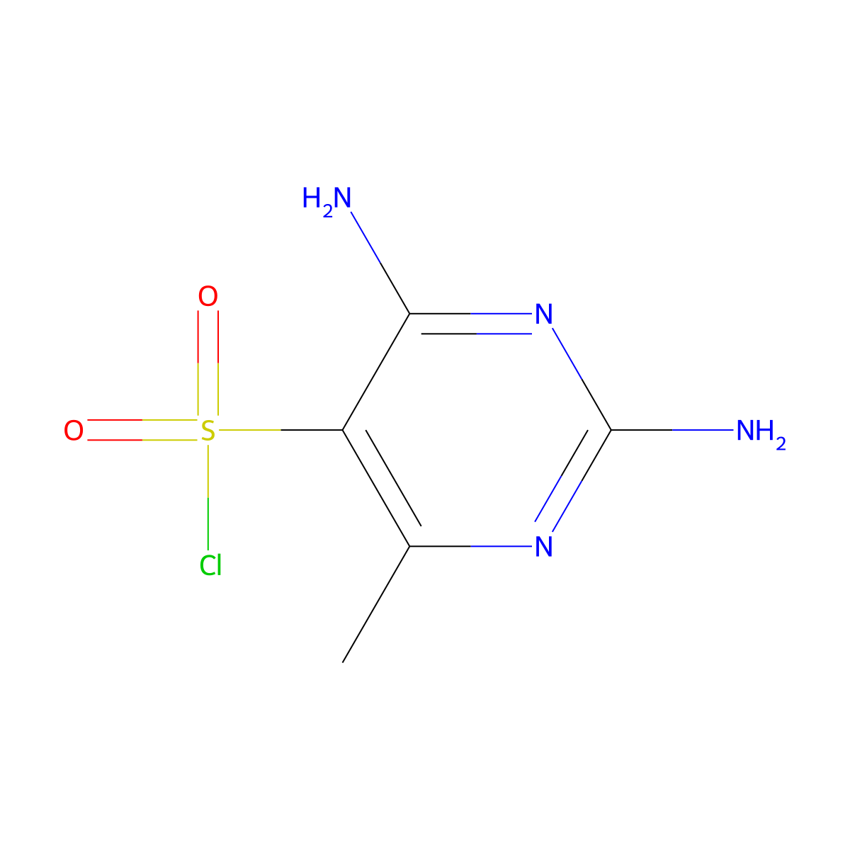 2,4-Diamino-6-methylpyrimidine-5-sulfonyl chloride molecular structure, CAS 857412-82-9