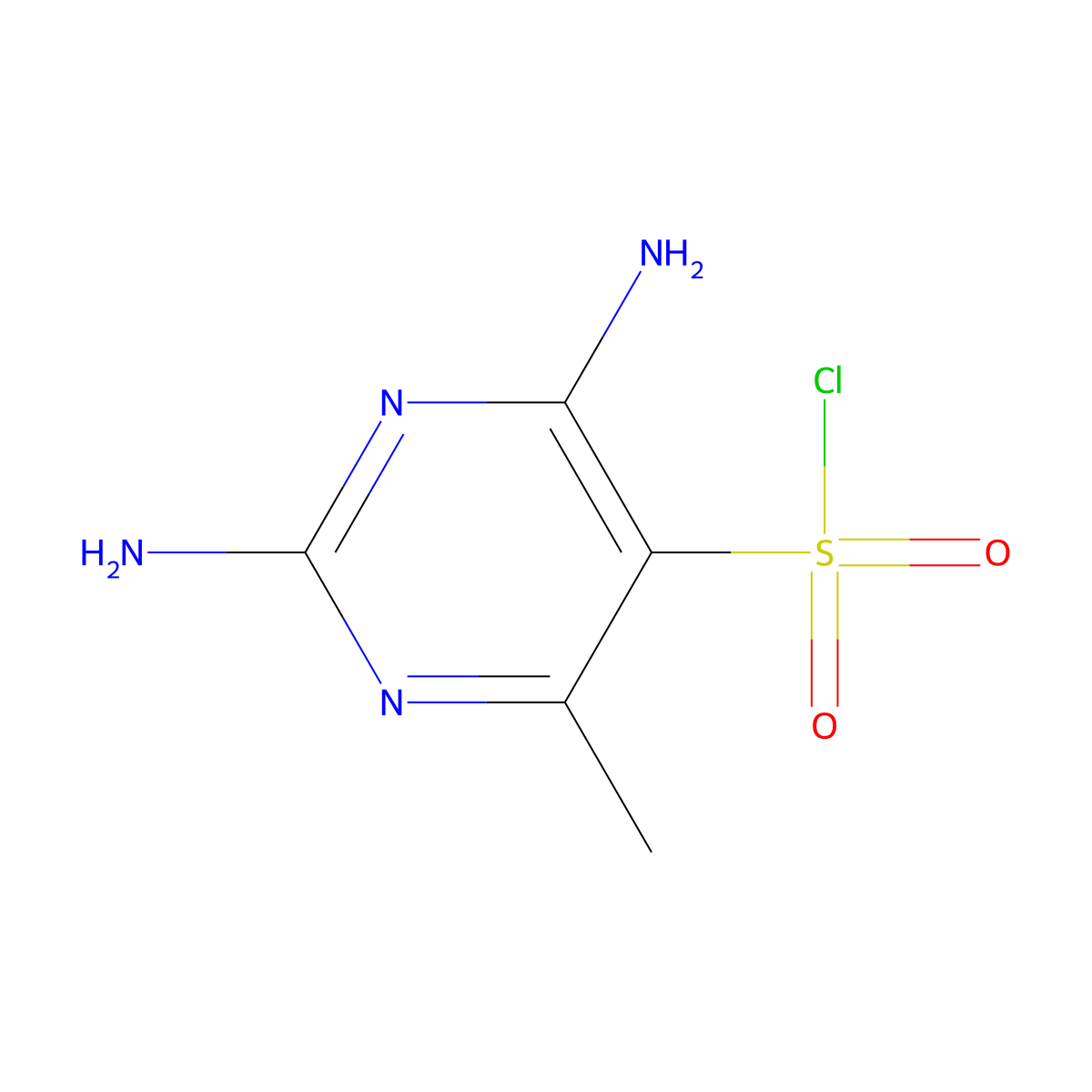 2,4-Diamino-6-methylpyrimidine-5-sulfonyl chloride molecular structure, CAS 857412-82-9