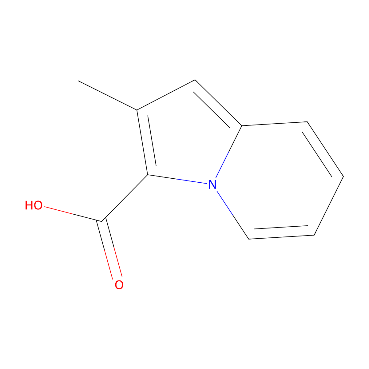 2-Methylindolizine-3-carboxylic acid molecular structure, CAS 857418-41-8