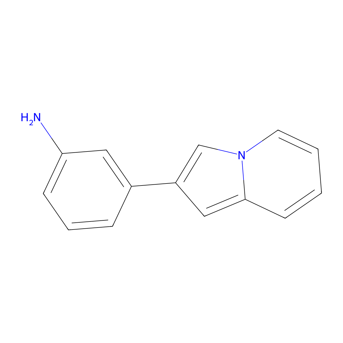 3-(Indolizin-2-yl)aniline molecular structure, CAS 857426-60-9