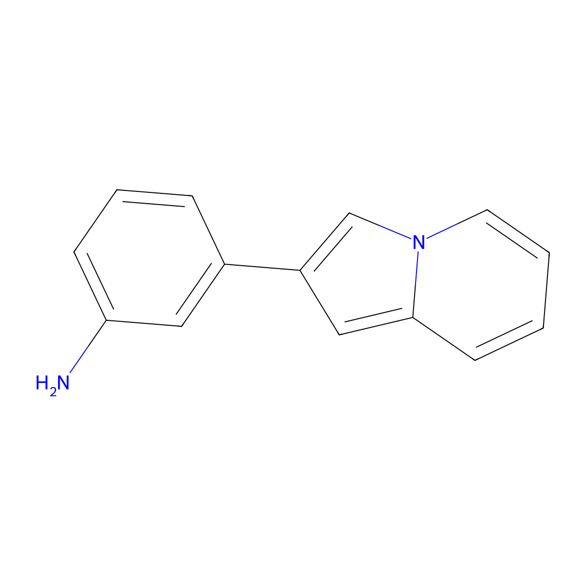 3-(Indolizin-2-yl)aniline molecular structure, CAS 857426-60-9