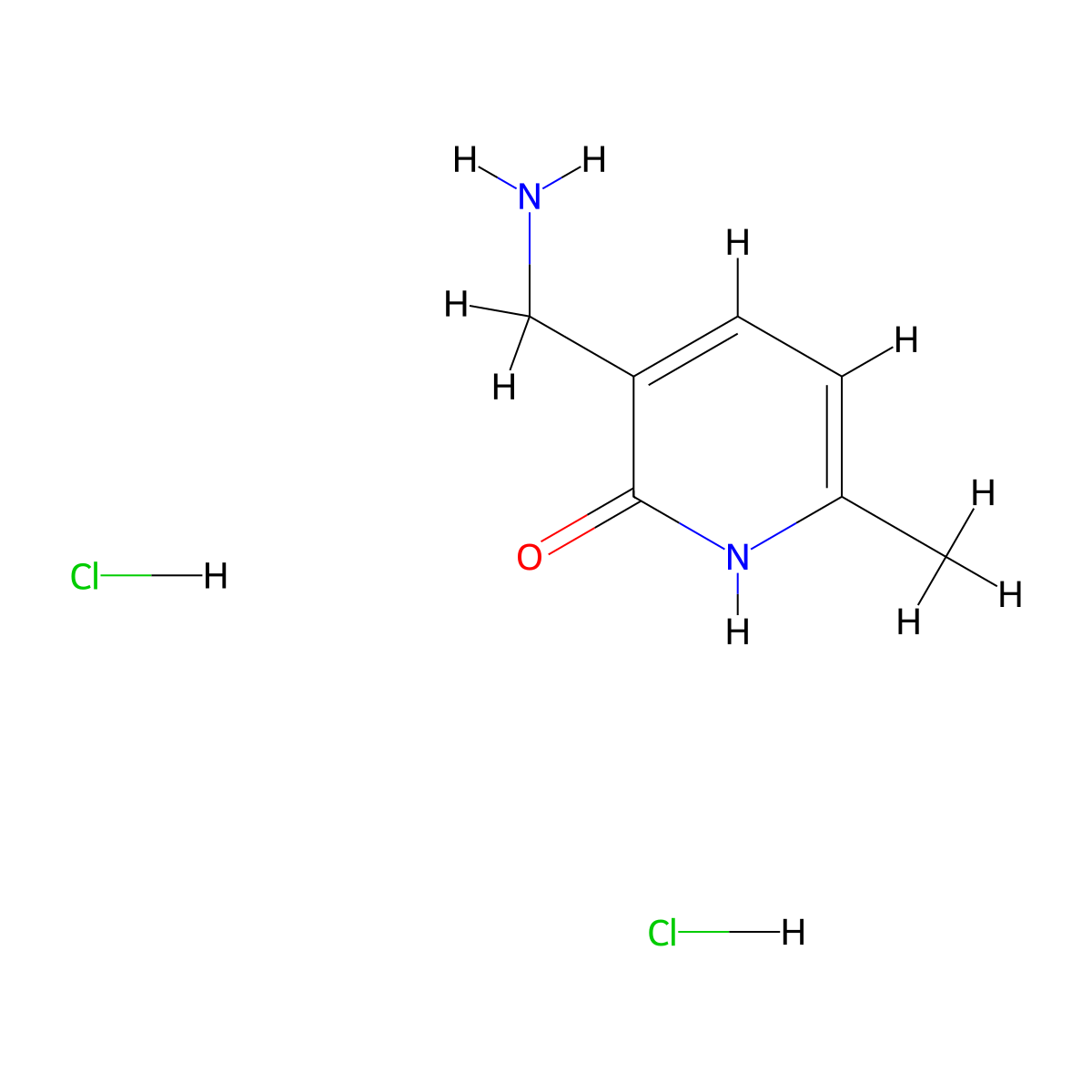 3-(Aminomethyl)-6-methyl-1,2-dihydropyridin-2-one dihydrochloride molecular structure, CAS 857429-62-0
