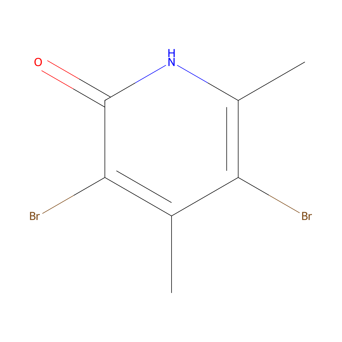 3,5-Dibromo-4,6-dimethylpyridin-2-ol molecular structure, CAS 857429-63-1