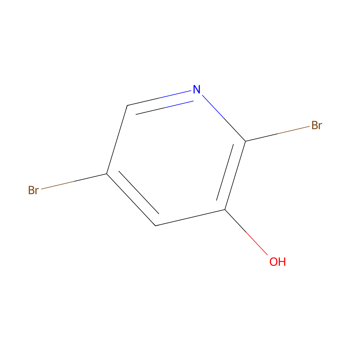 2,5-Dibromopyridin-3-ol molecular structure, CAS 857429-79-9