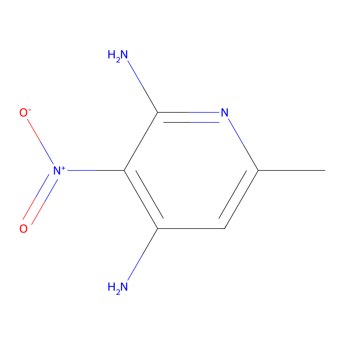 6-Methyl-3-nitropyridine-2,4-diamine molecular structure, CAS 857432-53-2