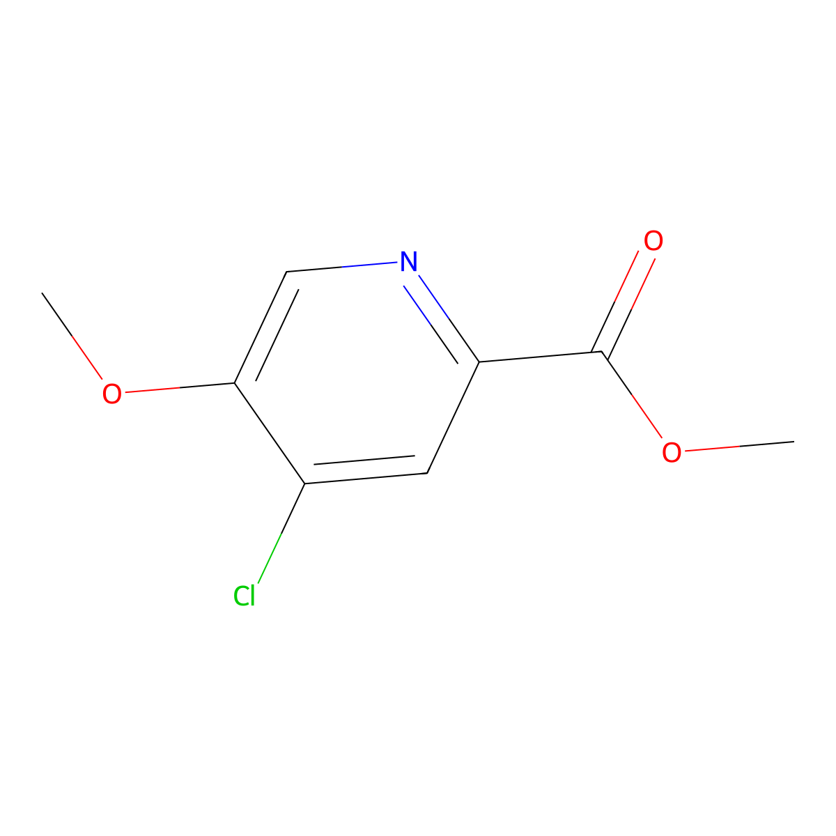 Methyl 4-chloro-5-methoxypicolinate molecular structure, CAS 857433-67-1